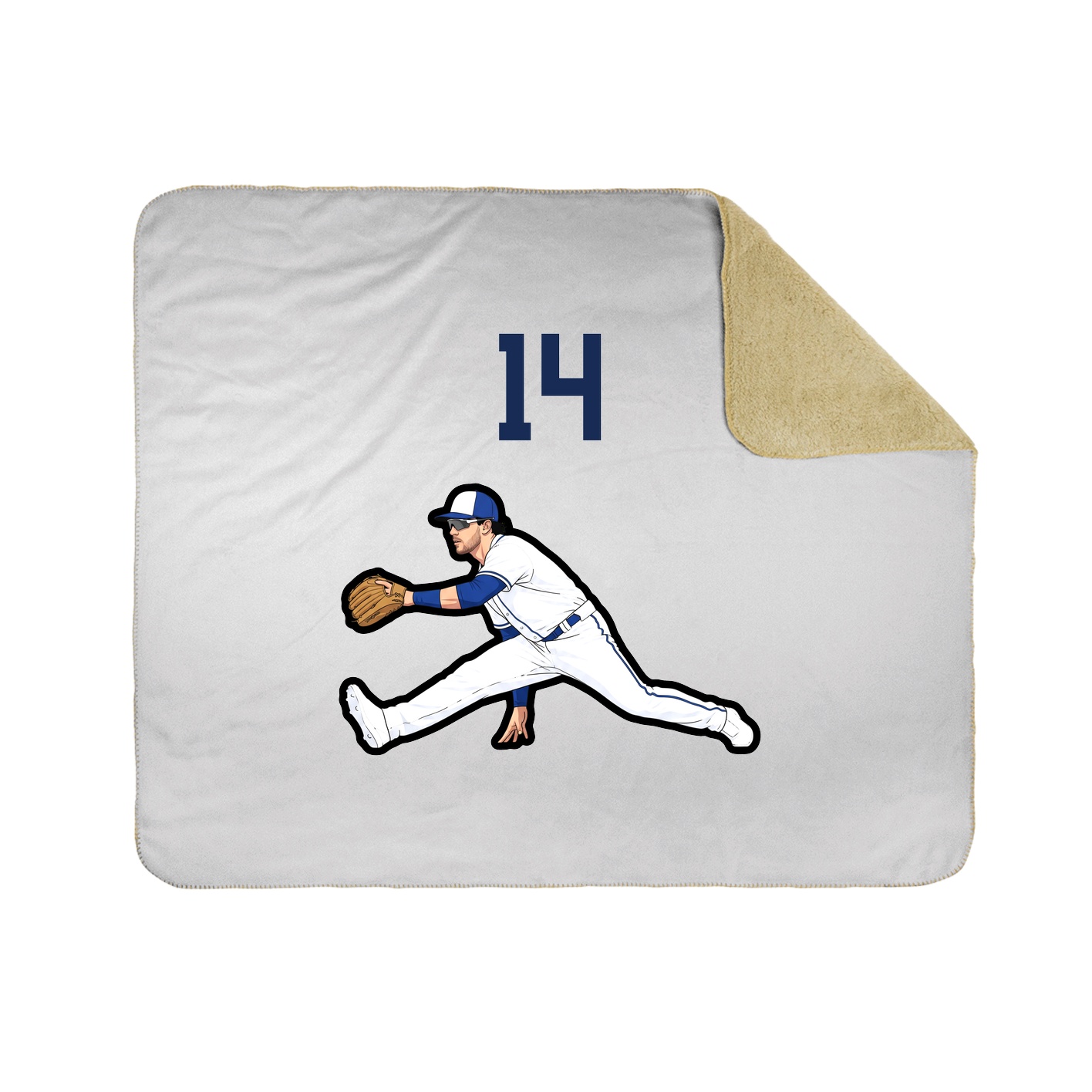 Throw Blanket — Number Top in White