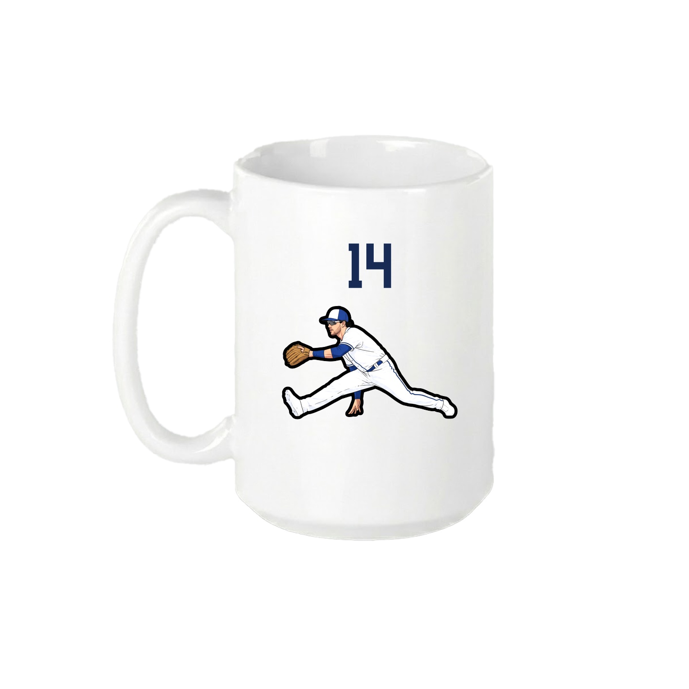 15oz Coffee Mug — Number Top in White