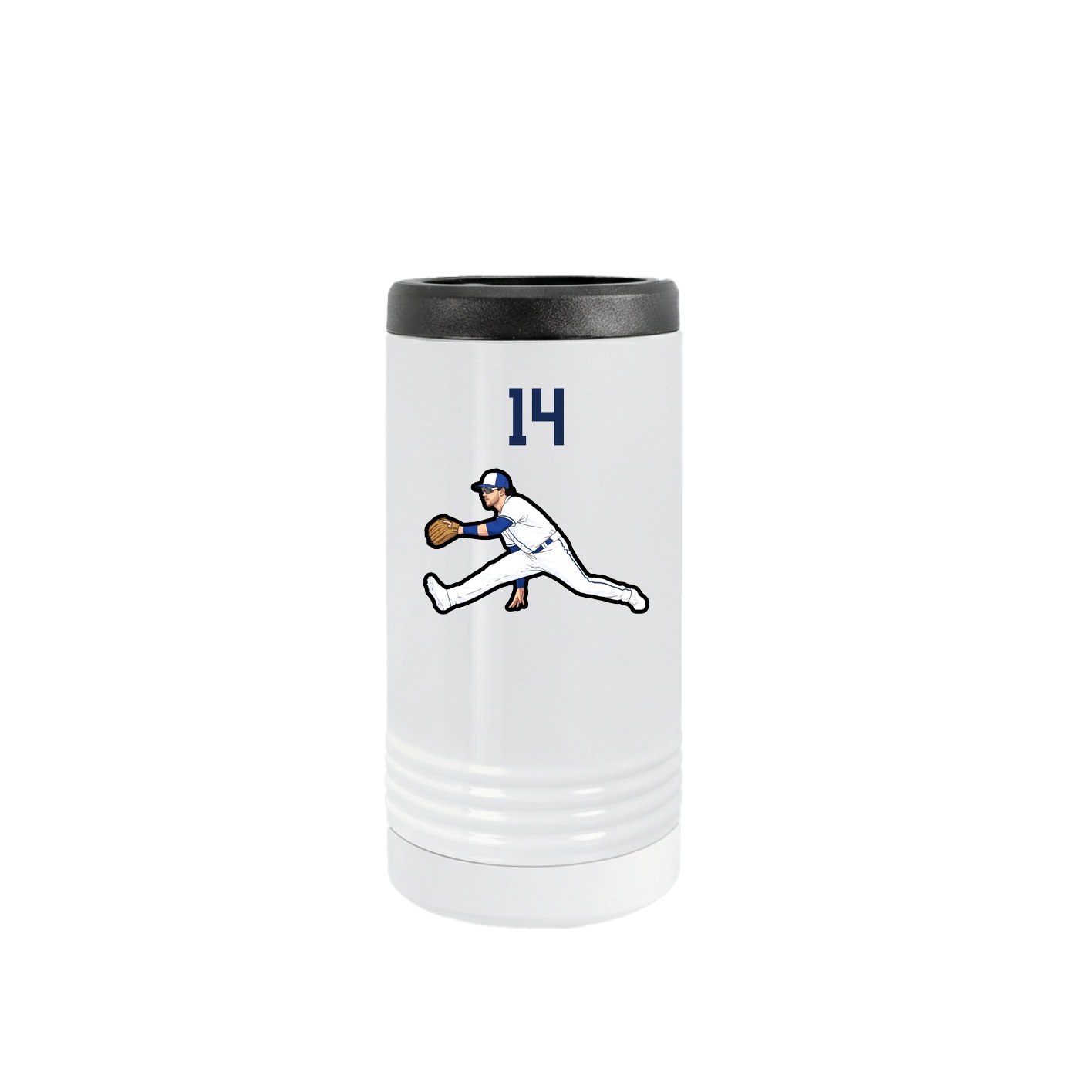 Slim Beverage Holder — Number Top in White