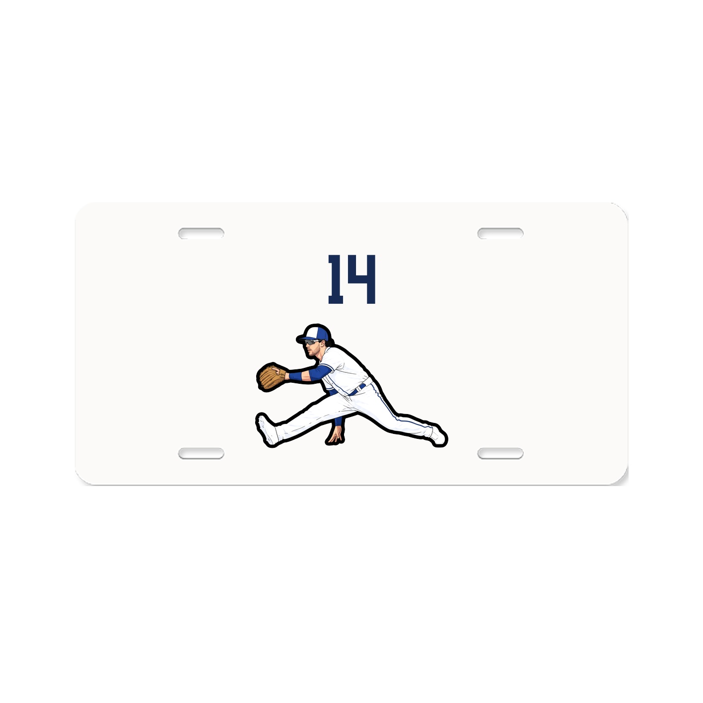 License Plate — Number Top in Classic