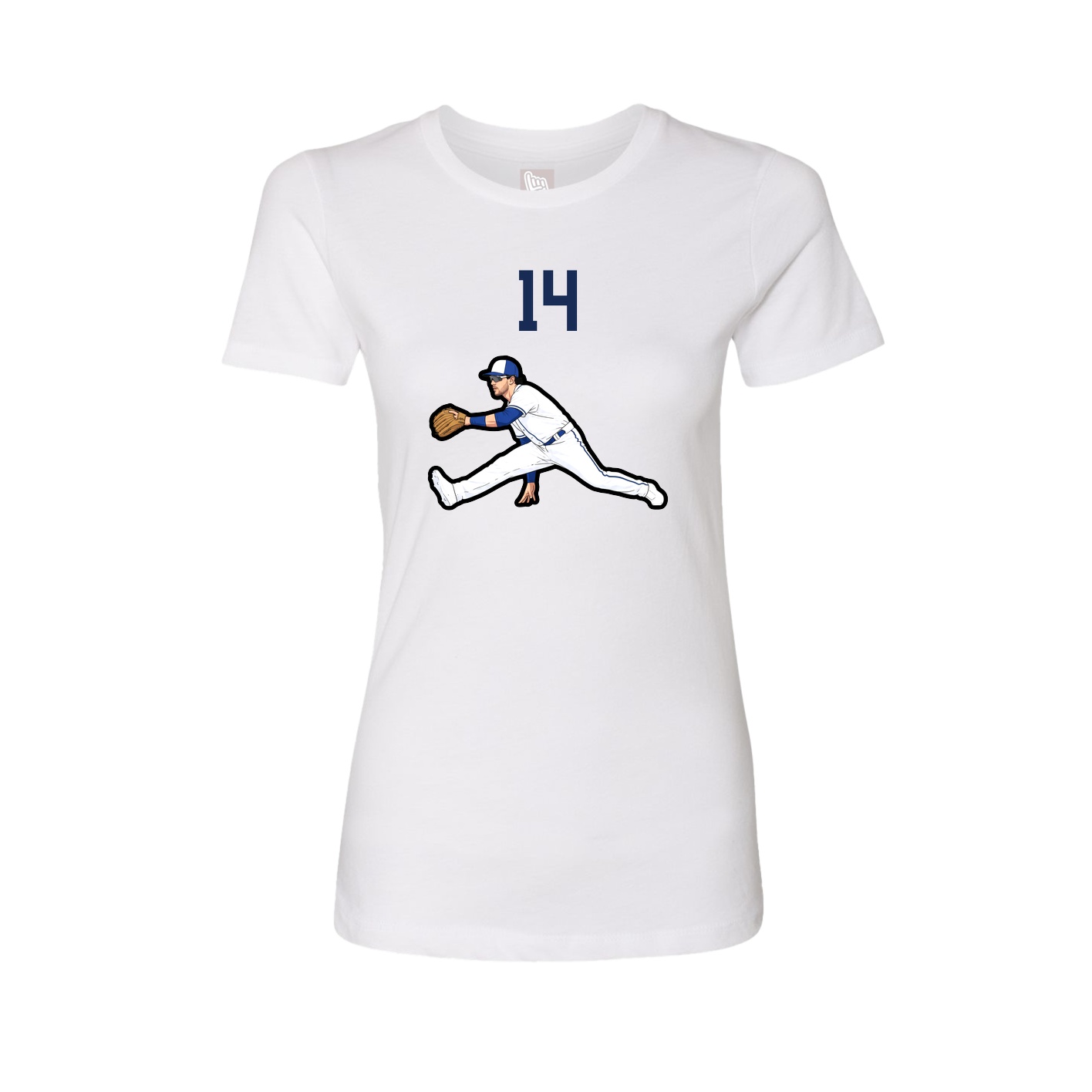 Womens Tee — Number Top in White