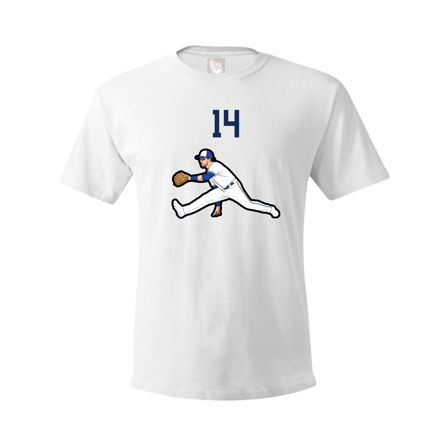 Youth Tee — Number Top in White