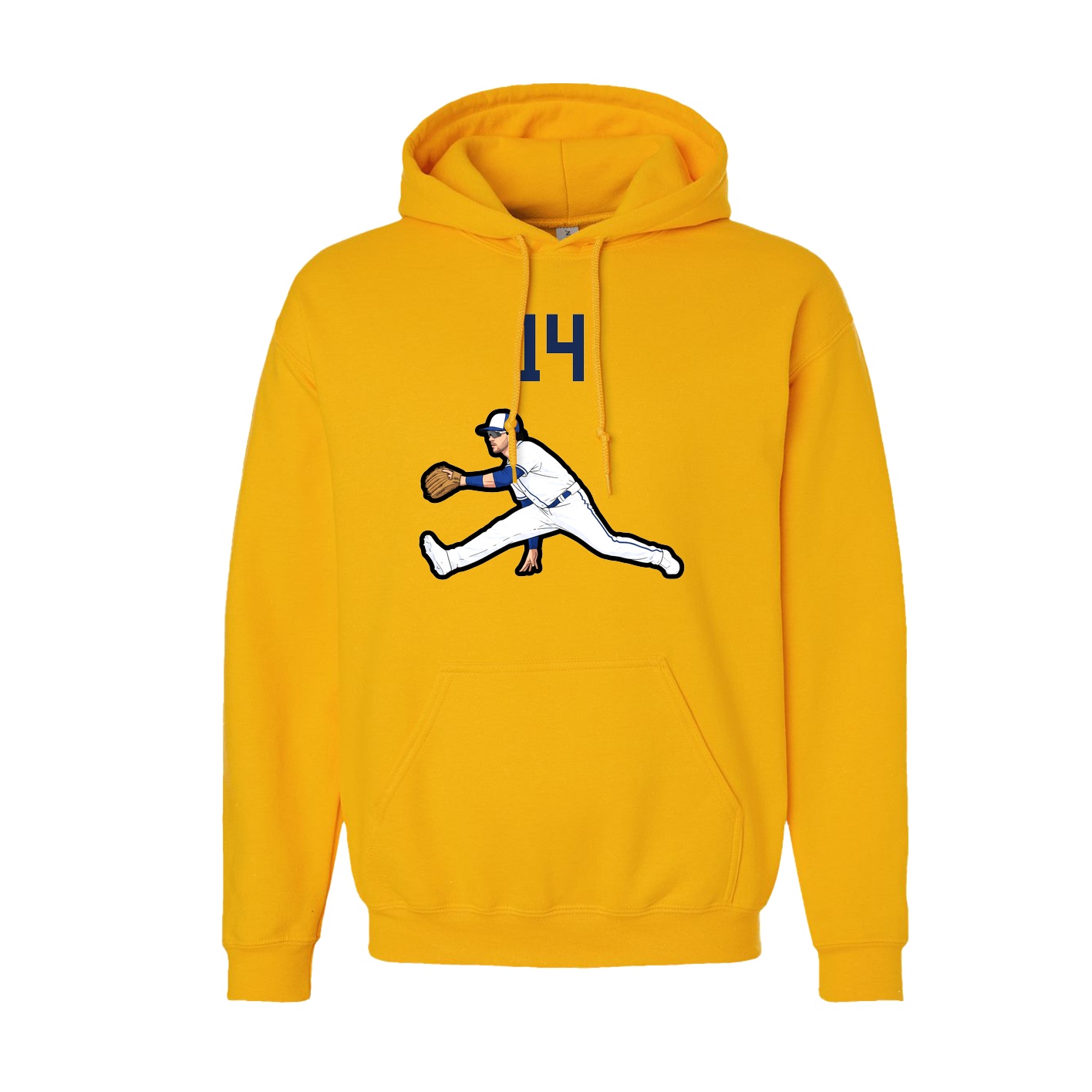 Hoodie — Number Top in Gold
