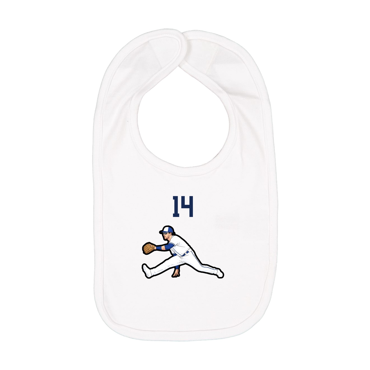 Infant Bib — Number Top in White