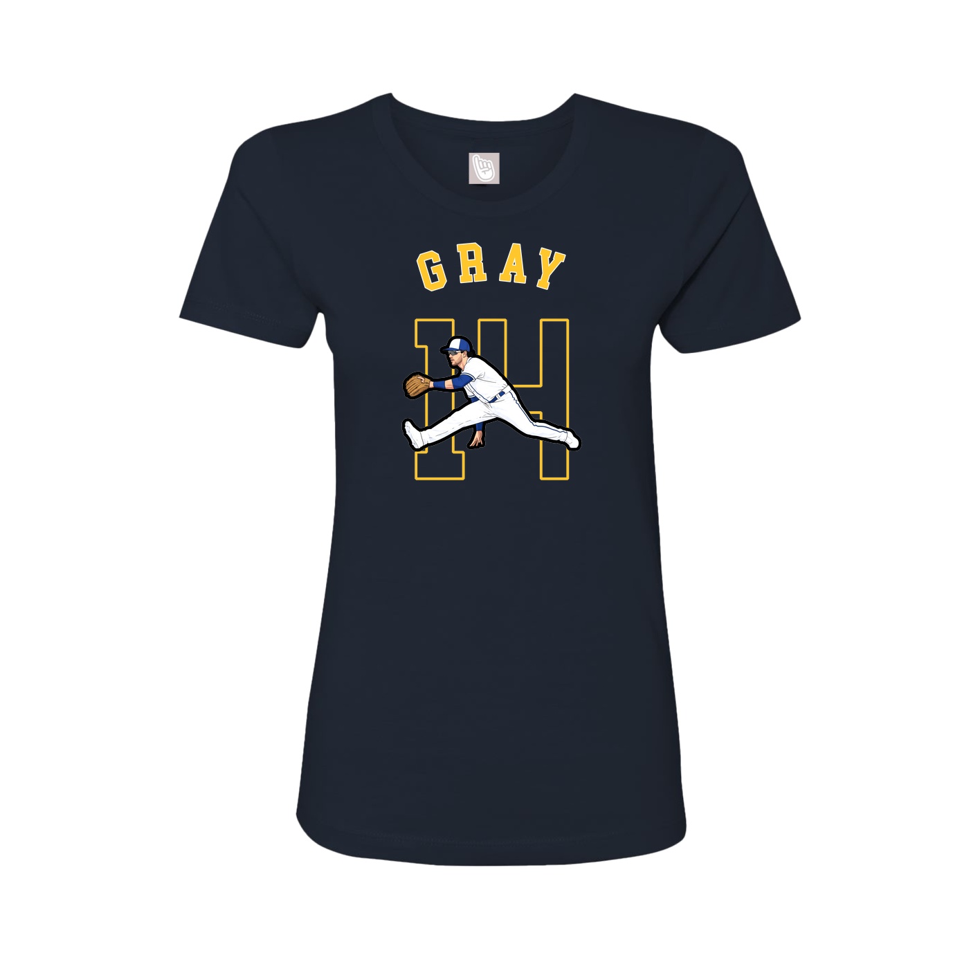 Fitted Women's Tee — Shirsey Arch in Navy
