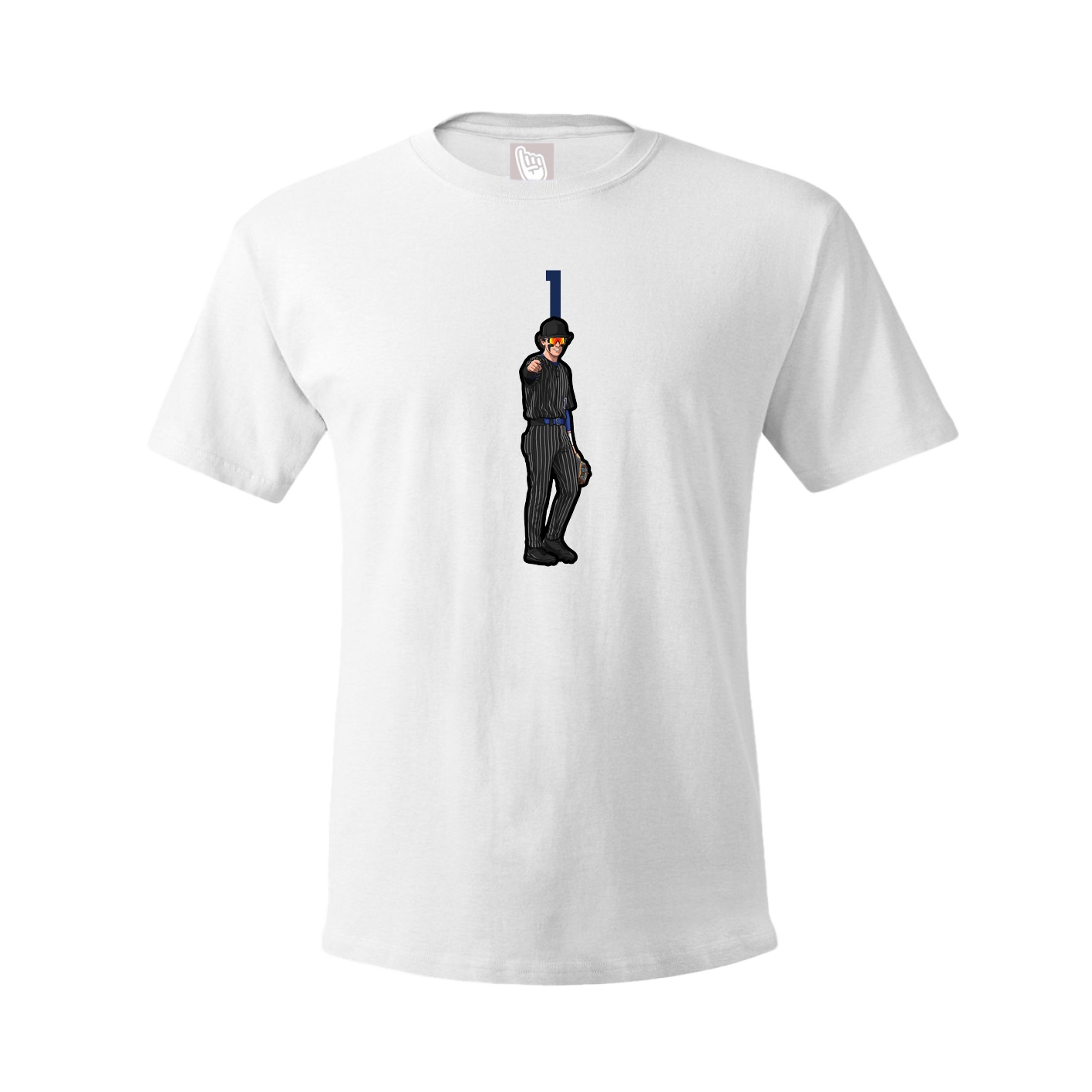 Youth Tee — Number Top in White