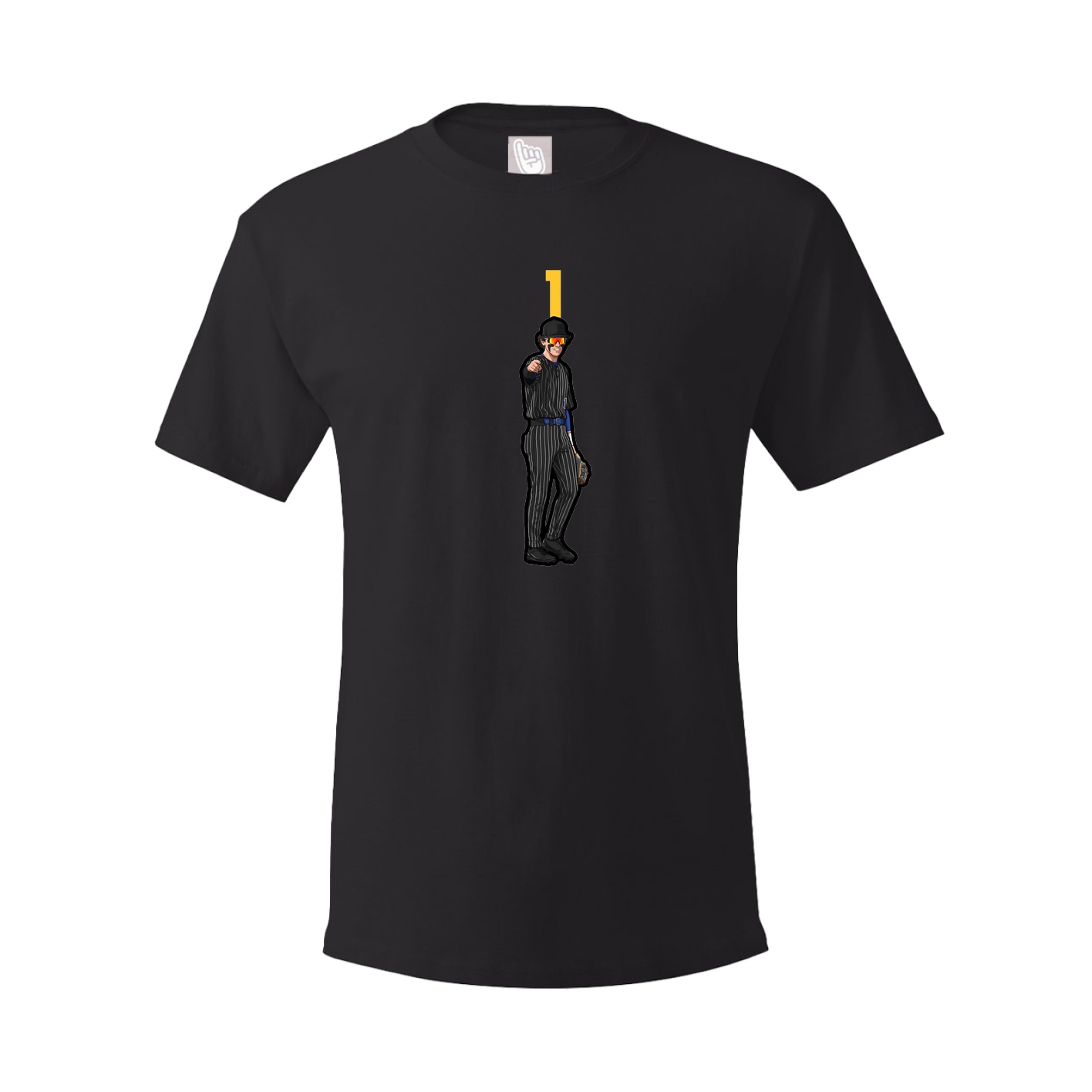 Youth Tee — Number Top in Black