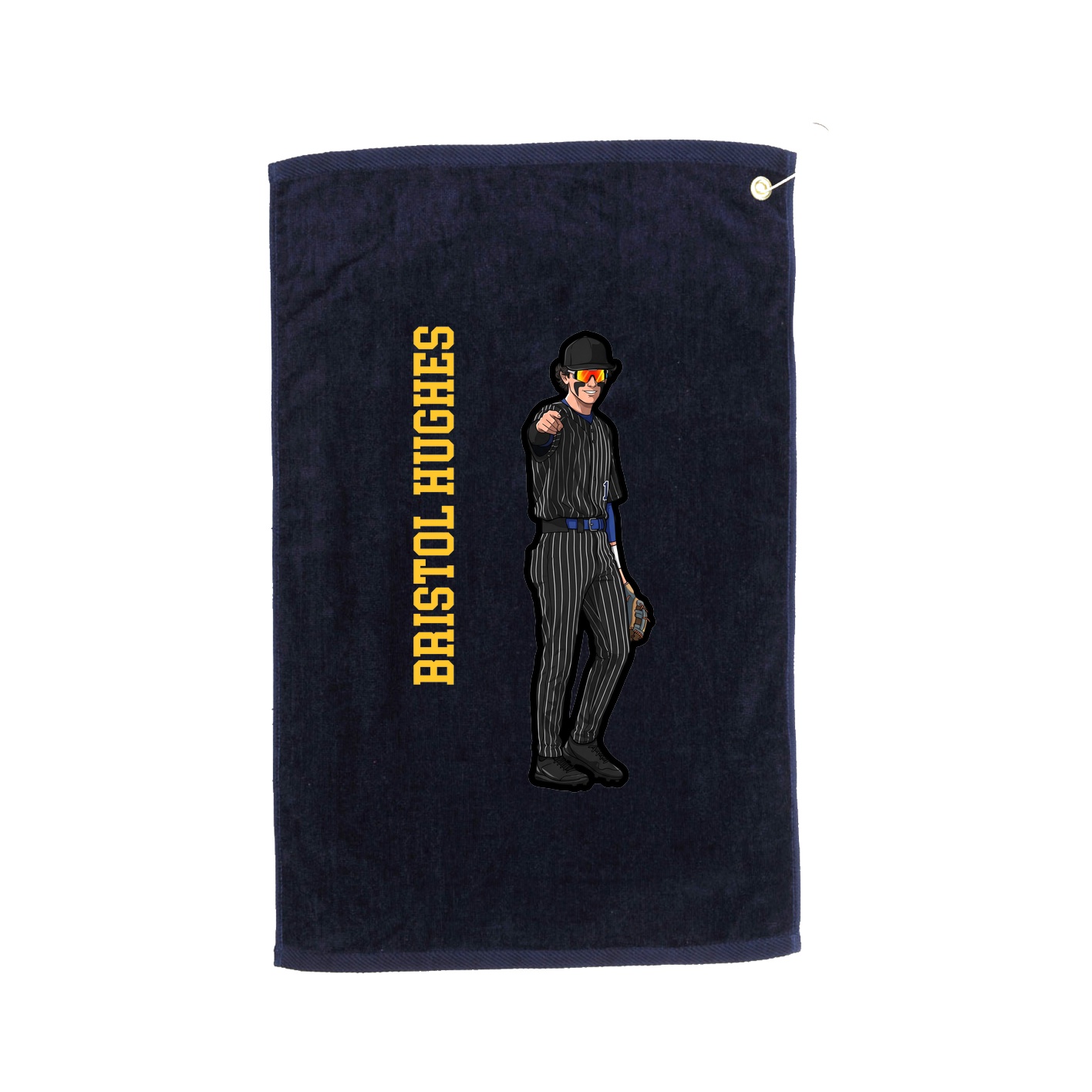 Golf Towel — Name Vertical in Navy