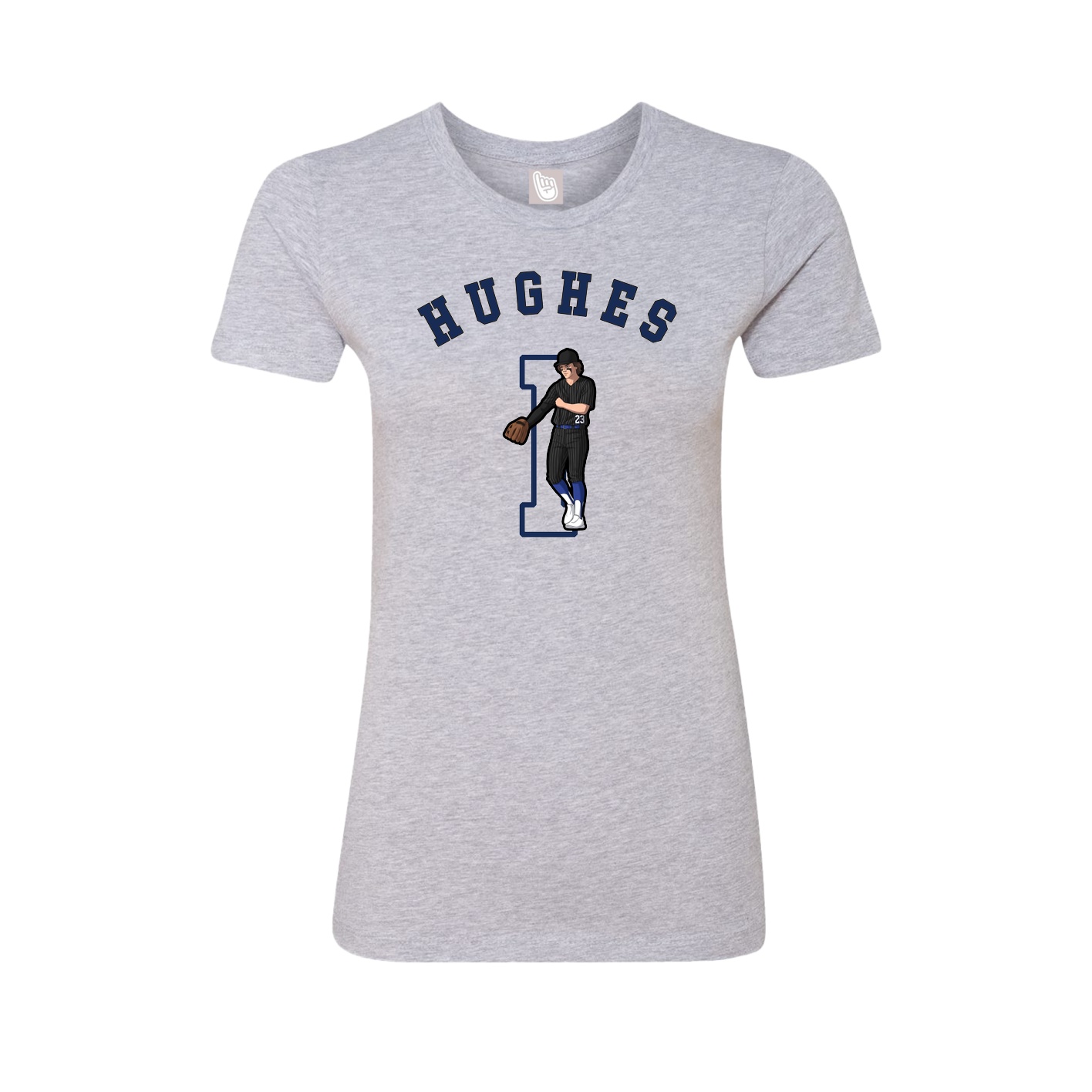 Fitted Women's Tee — Shirsey Arch in Grey