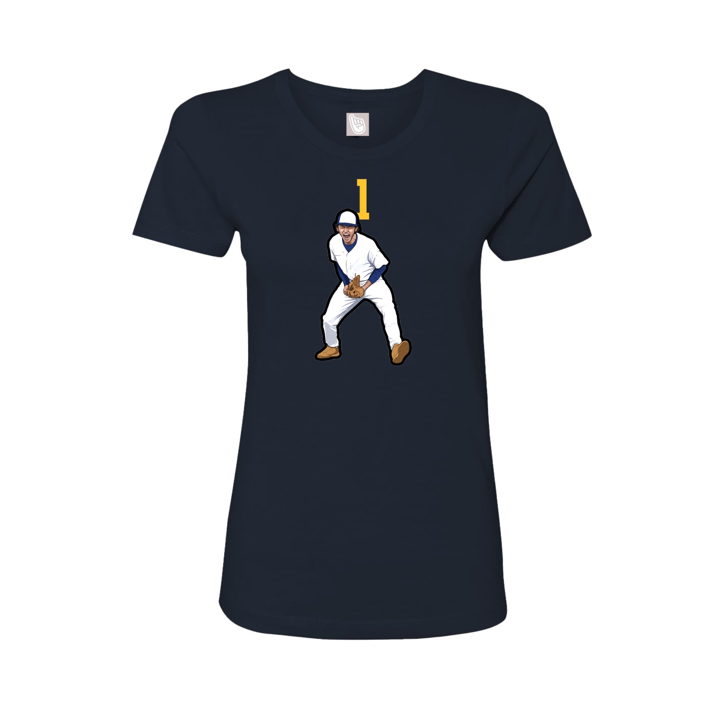 Womens Tee — Number Top in Navy