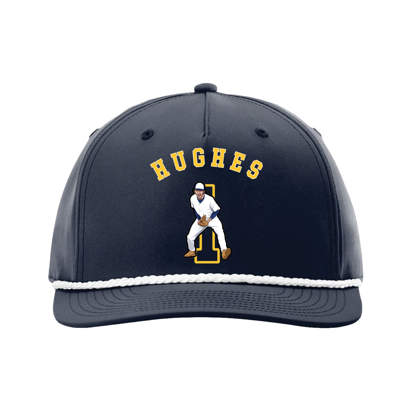 Five-Panel Classic Rope Cap — Shirsey Arch in Navy