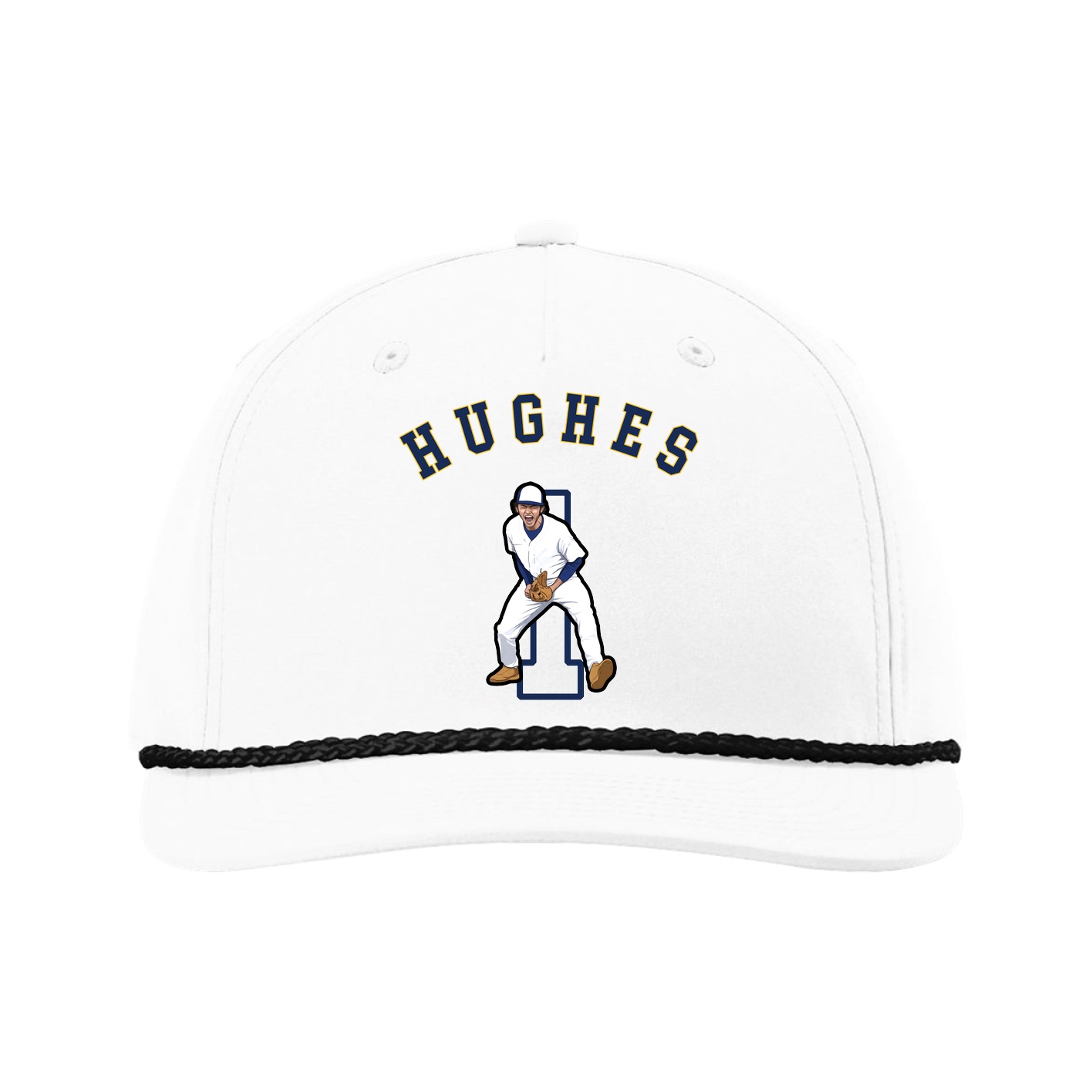 Five-Panel Classic Rope Cap — Shirsey Arch in White