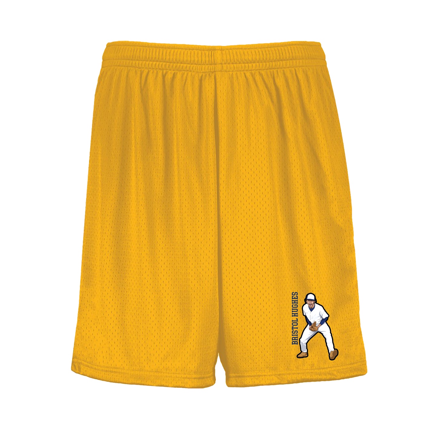 Shorts — Name Vertical in Gold