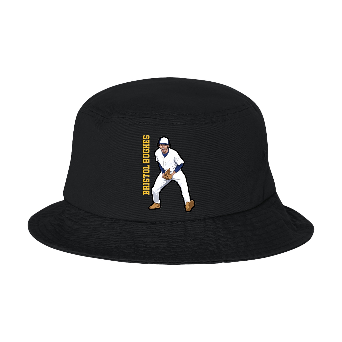 Bucket Cap — Name Vertical in Black