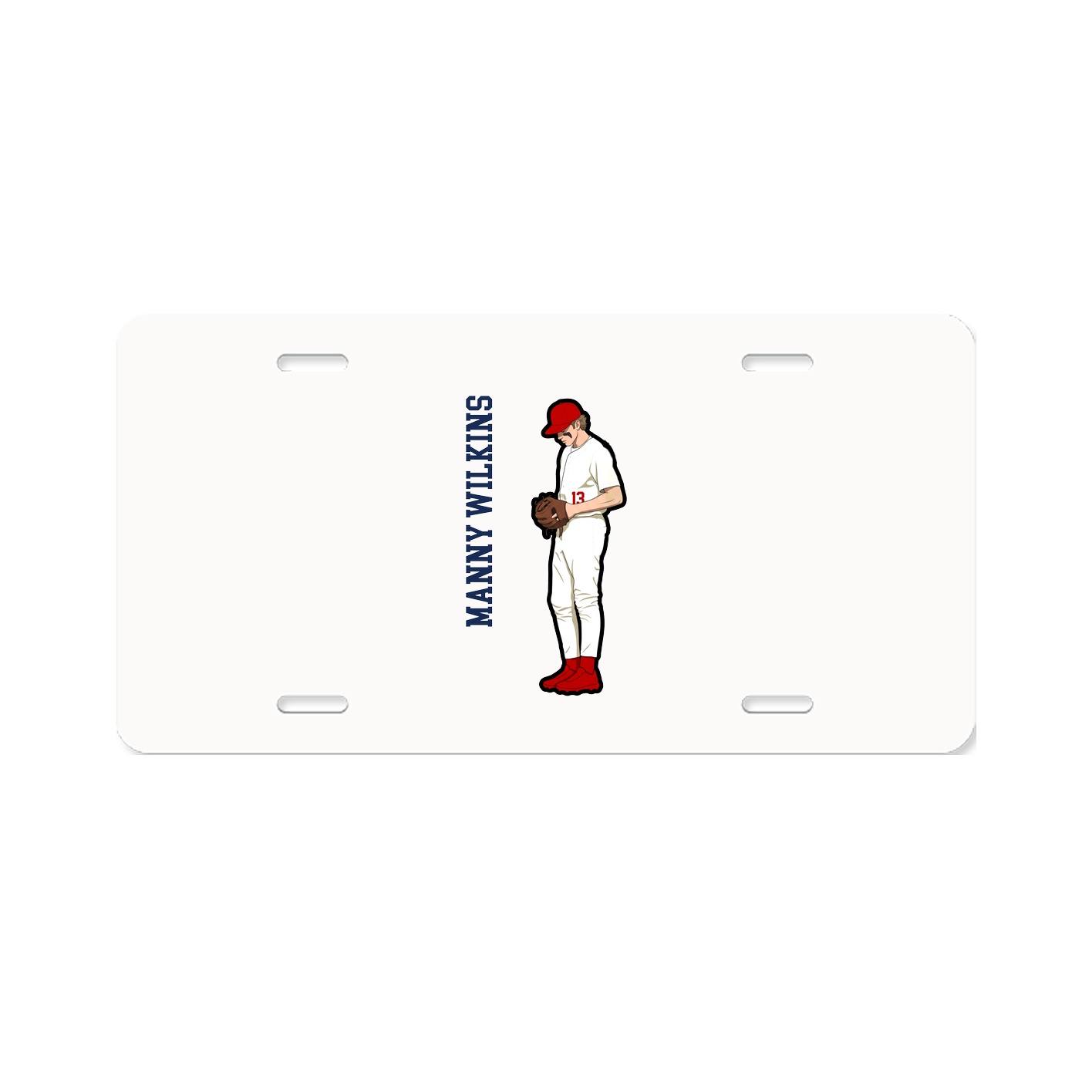 License Plate — Name Vertical in Classic