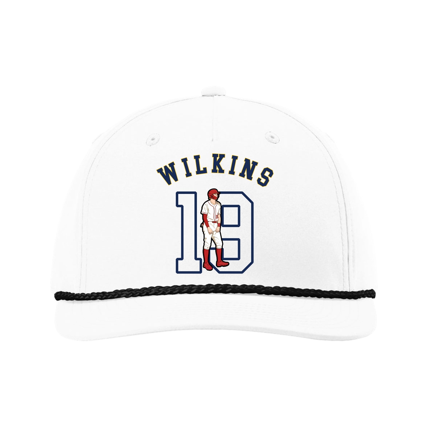 Five-Panel Classic Rope Cap — Shirsey Arch in White