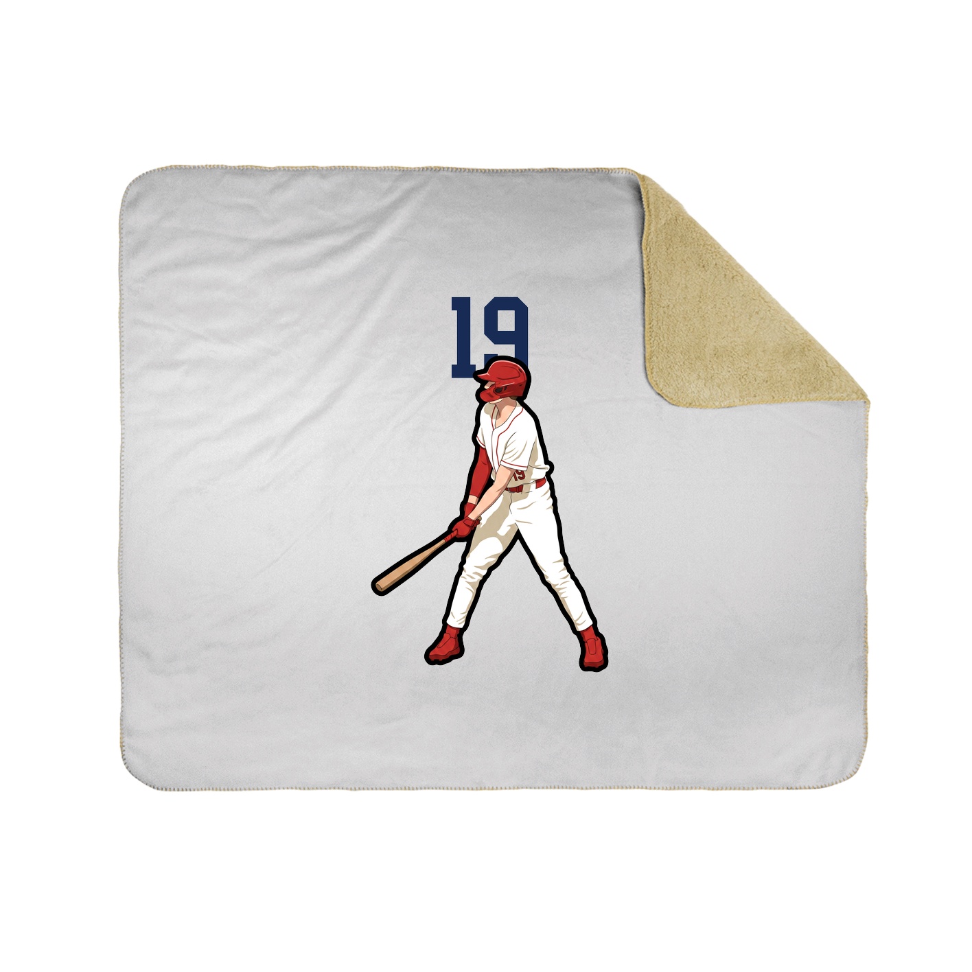 Throw Blanket — Number Top in White