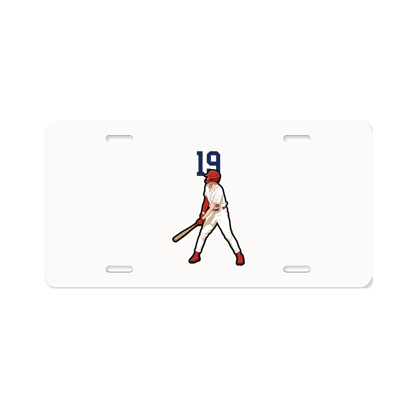 License Plate — Number Top in Classic