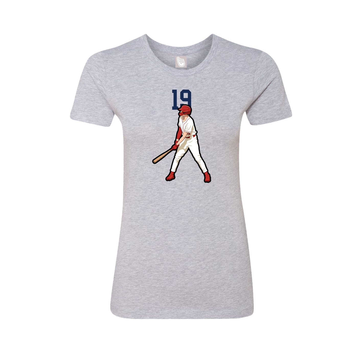 Womens Tee — Number Top in Grey