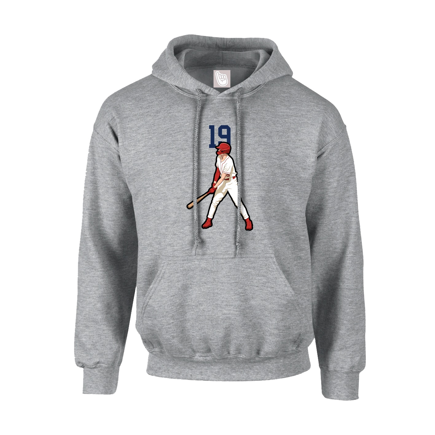Hoodie — Number Top in Grey