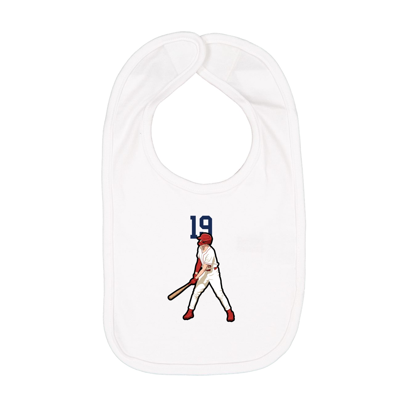 Infant Bib — Number Top in White
