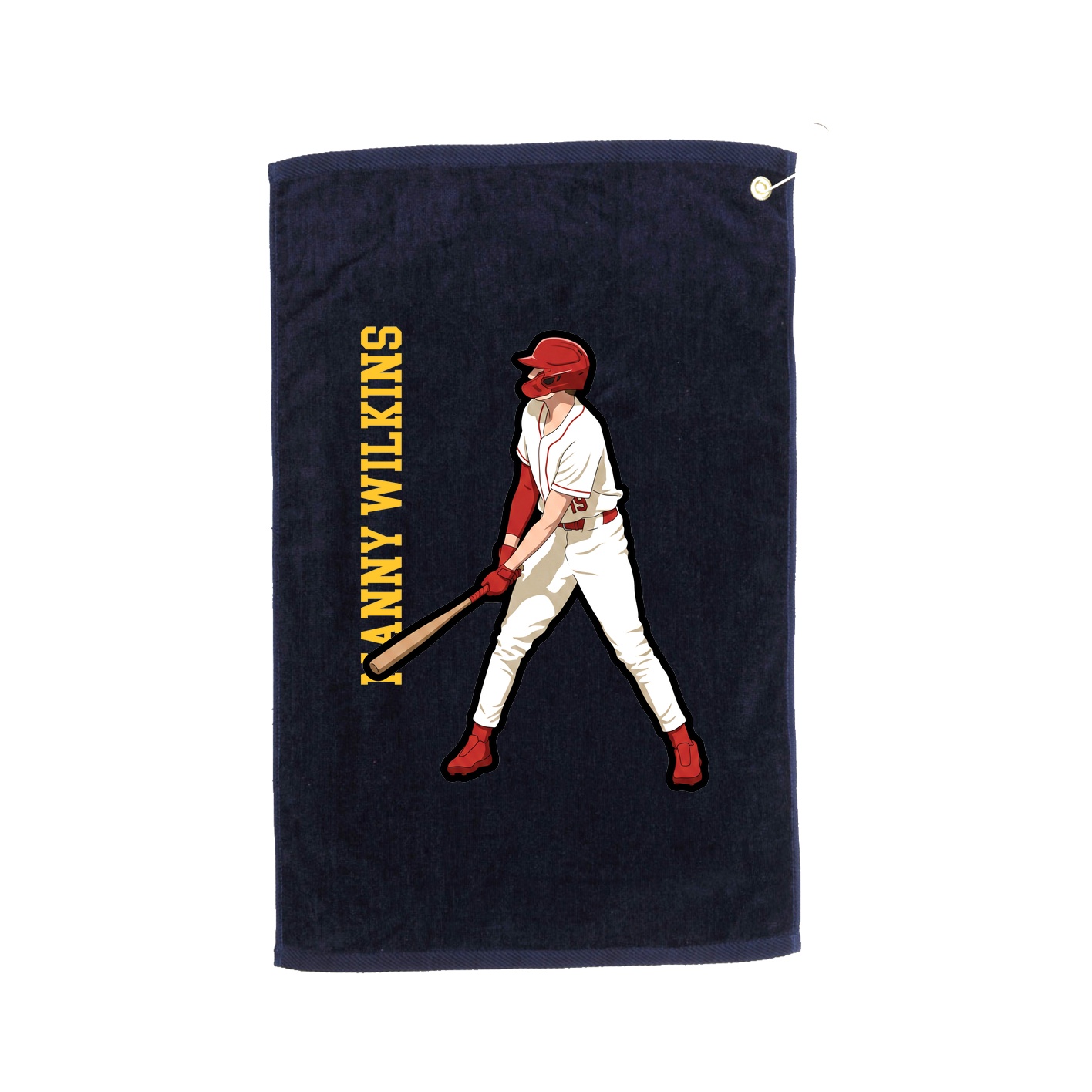 Golf Towel — Name Vertical in Navy