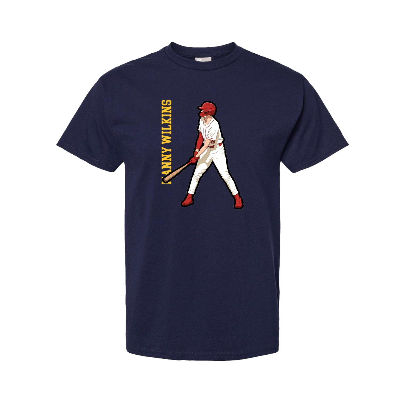 Youth Tee — Name Vertical in Navy