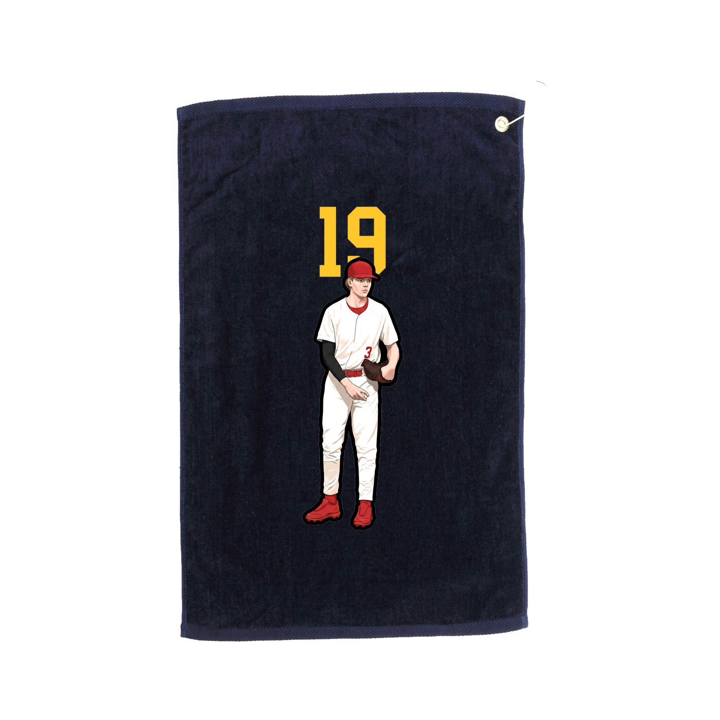Golf Towel — Number Top in Navy
