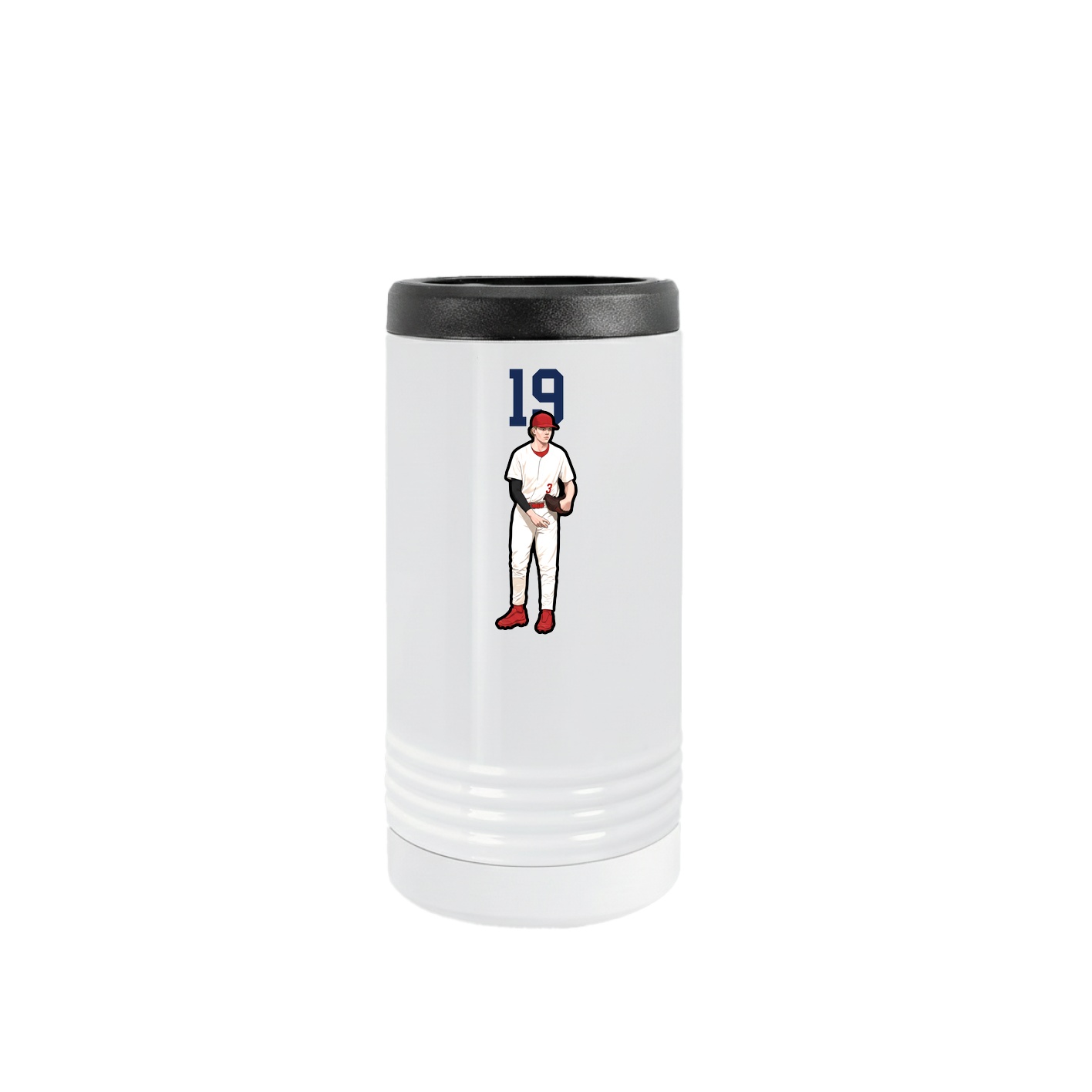 Slim Beverage Holder — Number Top in White