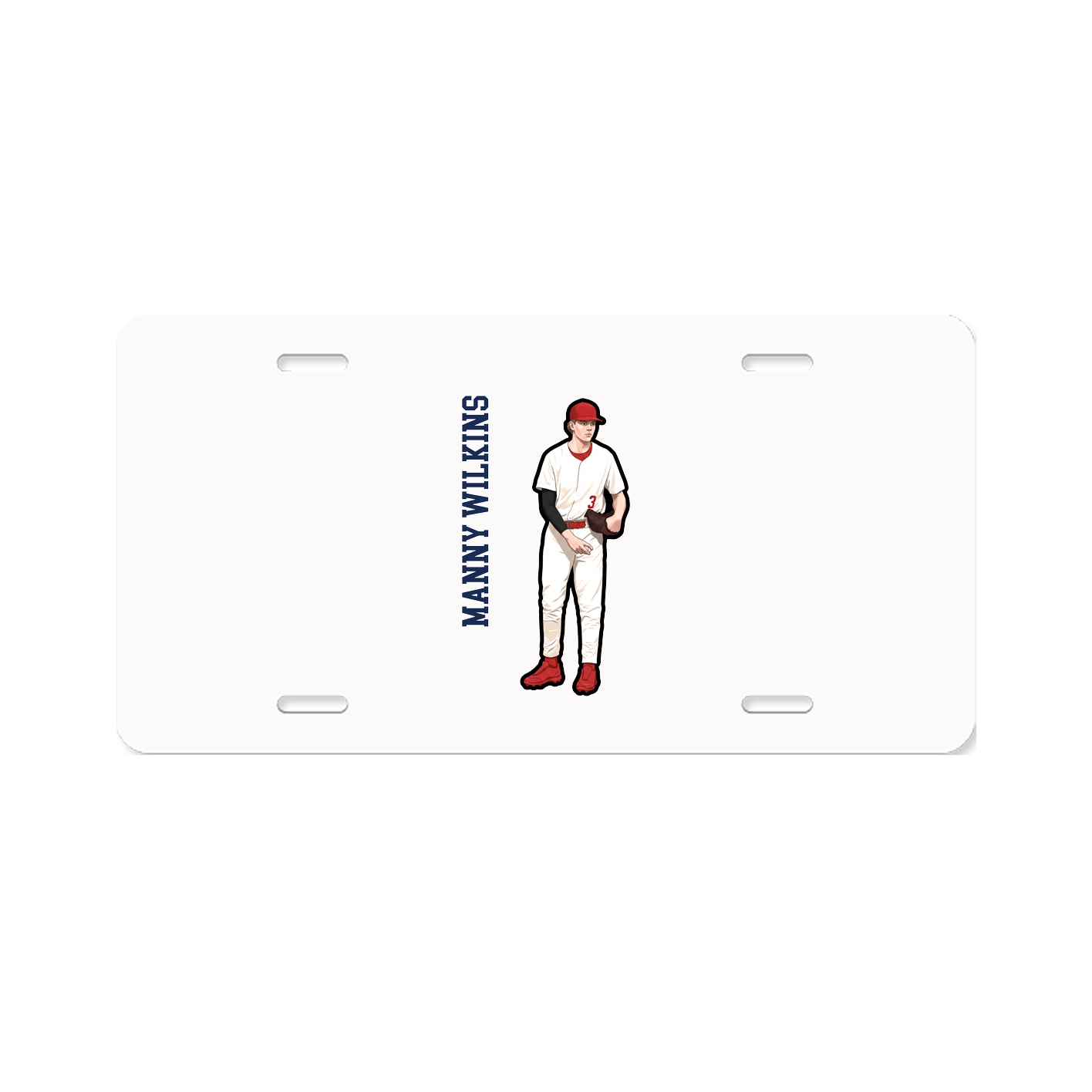License Plate — Name Vertical in Classic