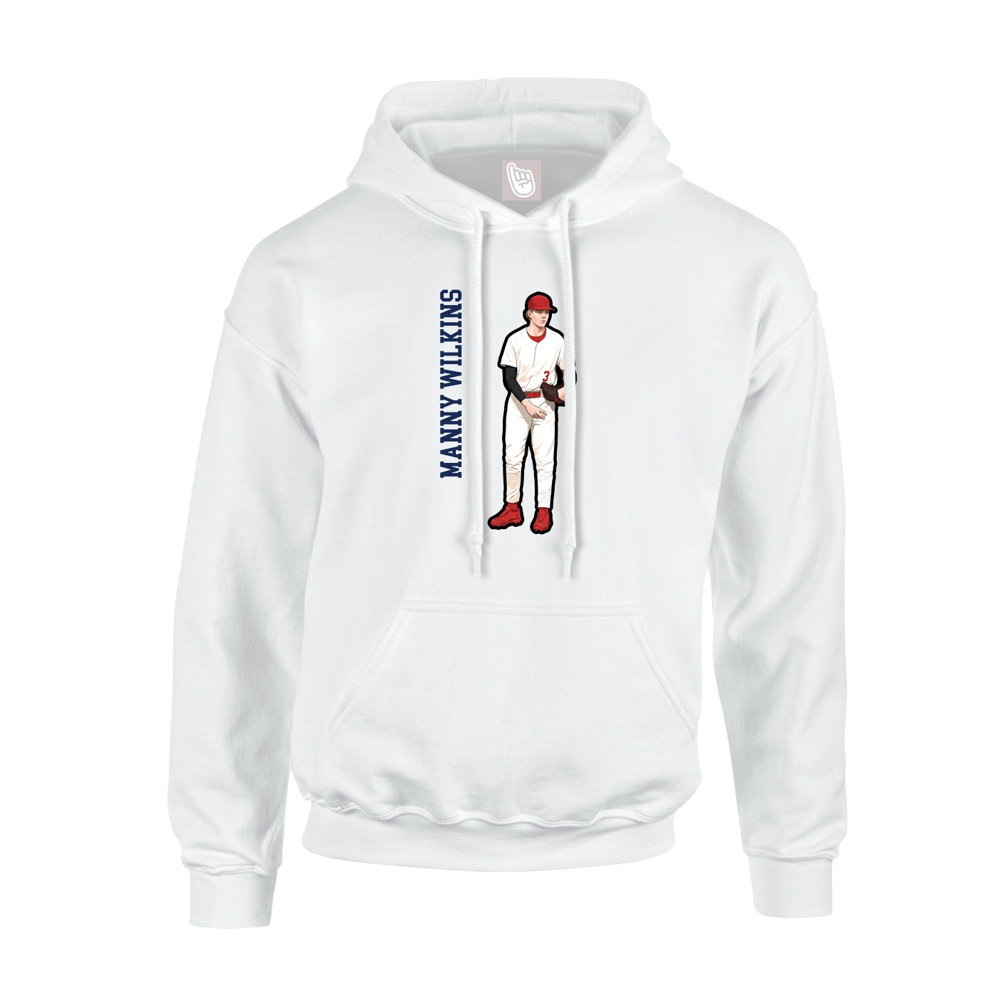 Hoodie — Name Vertical in White