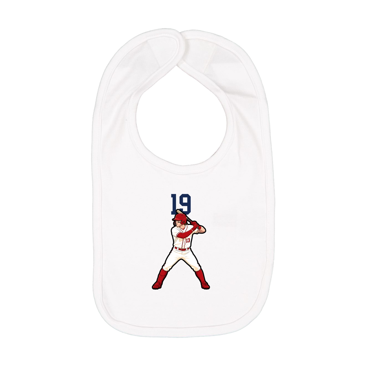Infant Bib — Number Top in White
