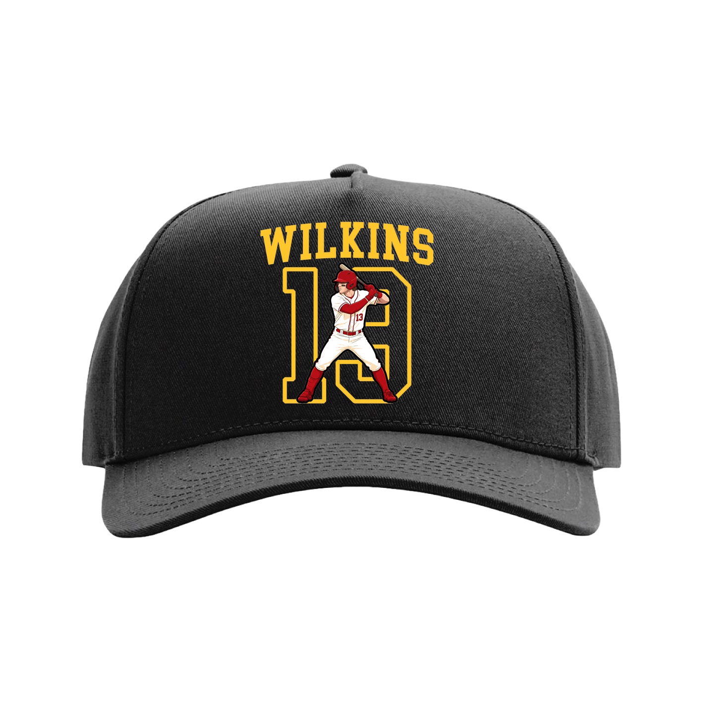Full Fabric Five-Panel Champ Cap — Shirsey in Black
