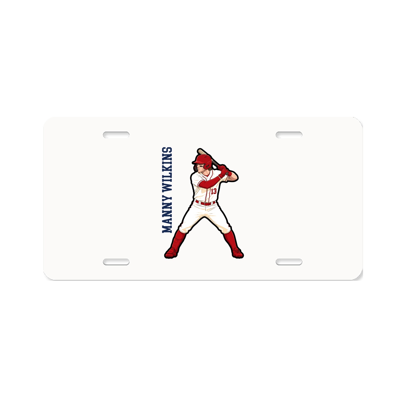 License Plate — Name Vertical in Classic
