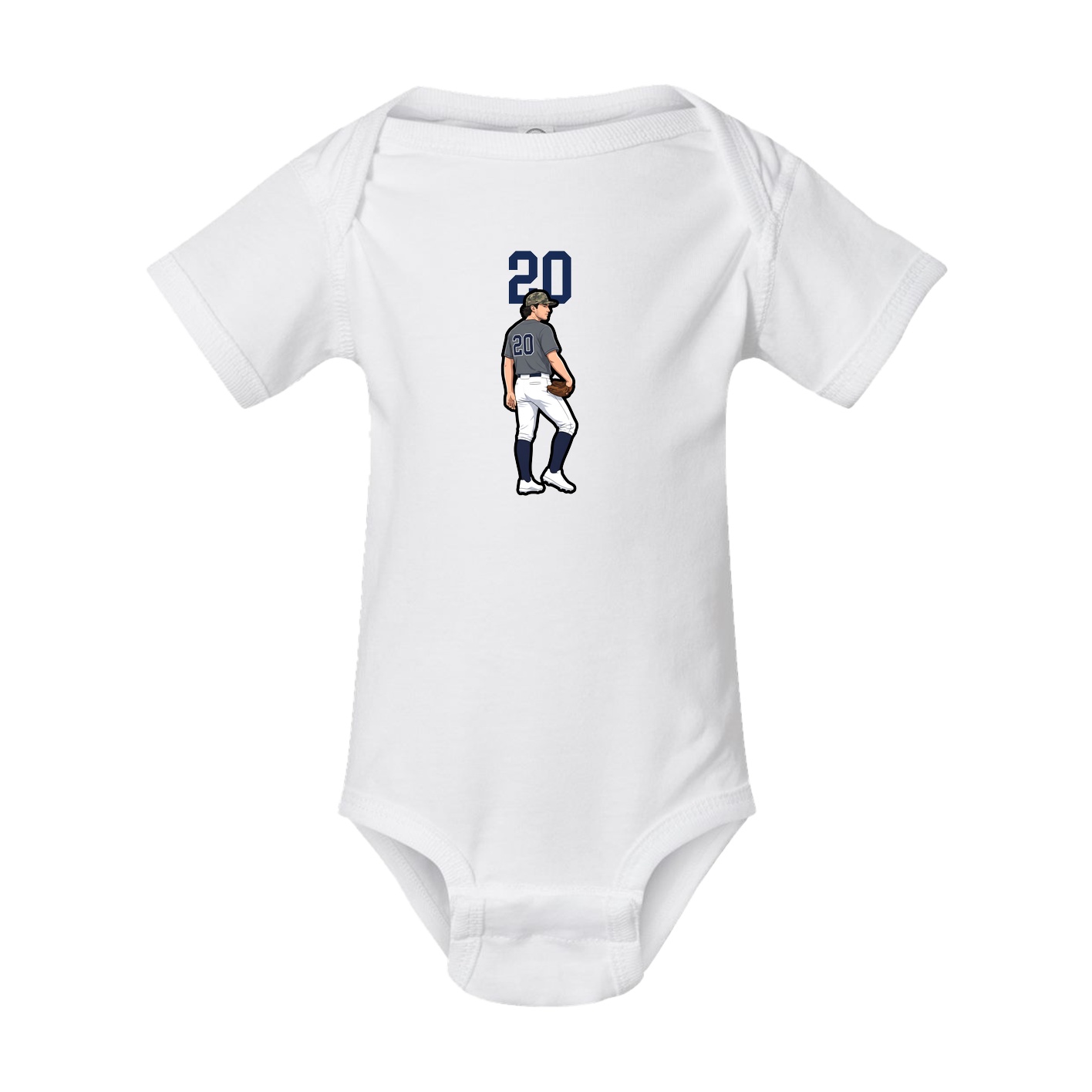 Baby Onesie — Number Top in White