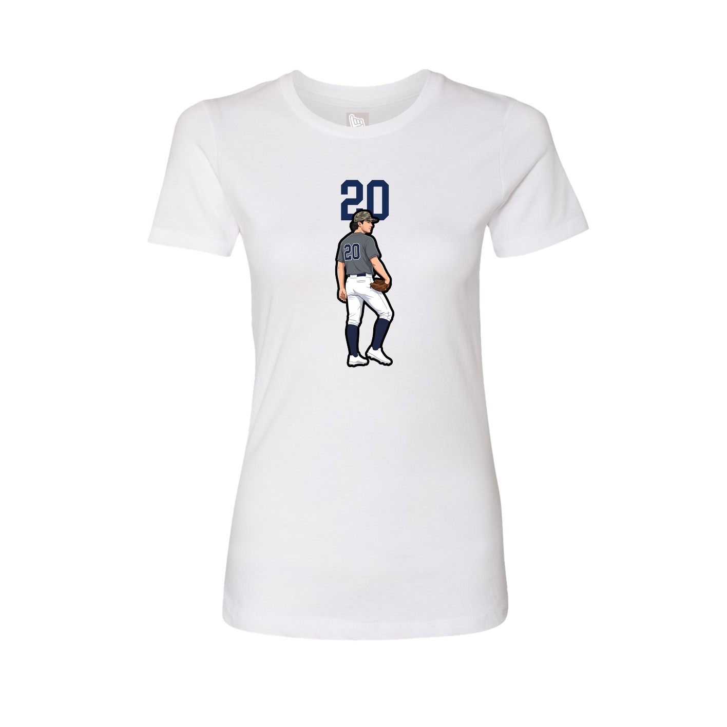 Womens Tee — Number Top in White