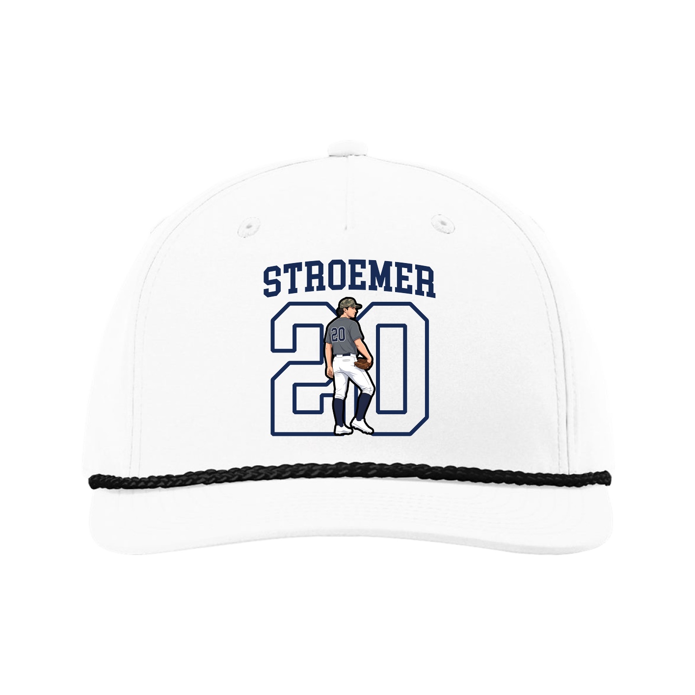 Five-Panel Classic Rope Cap — Shirsey in White