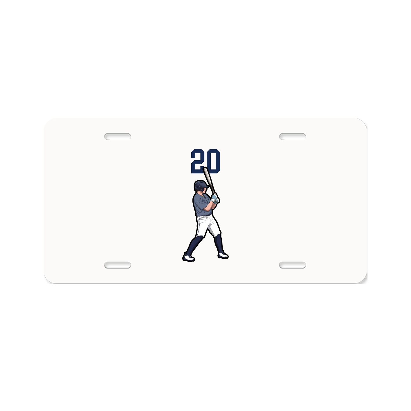 License Plate — Number Top in Classic