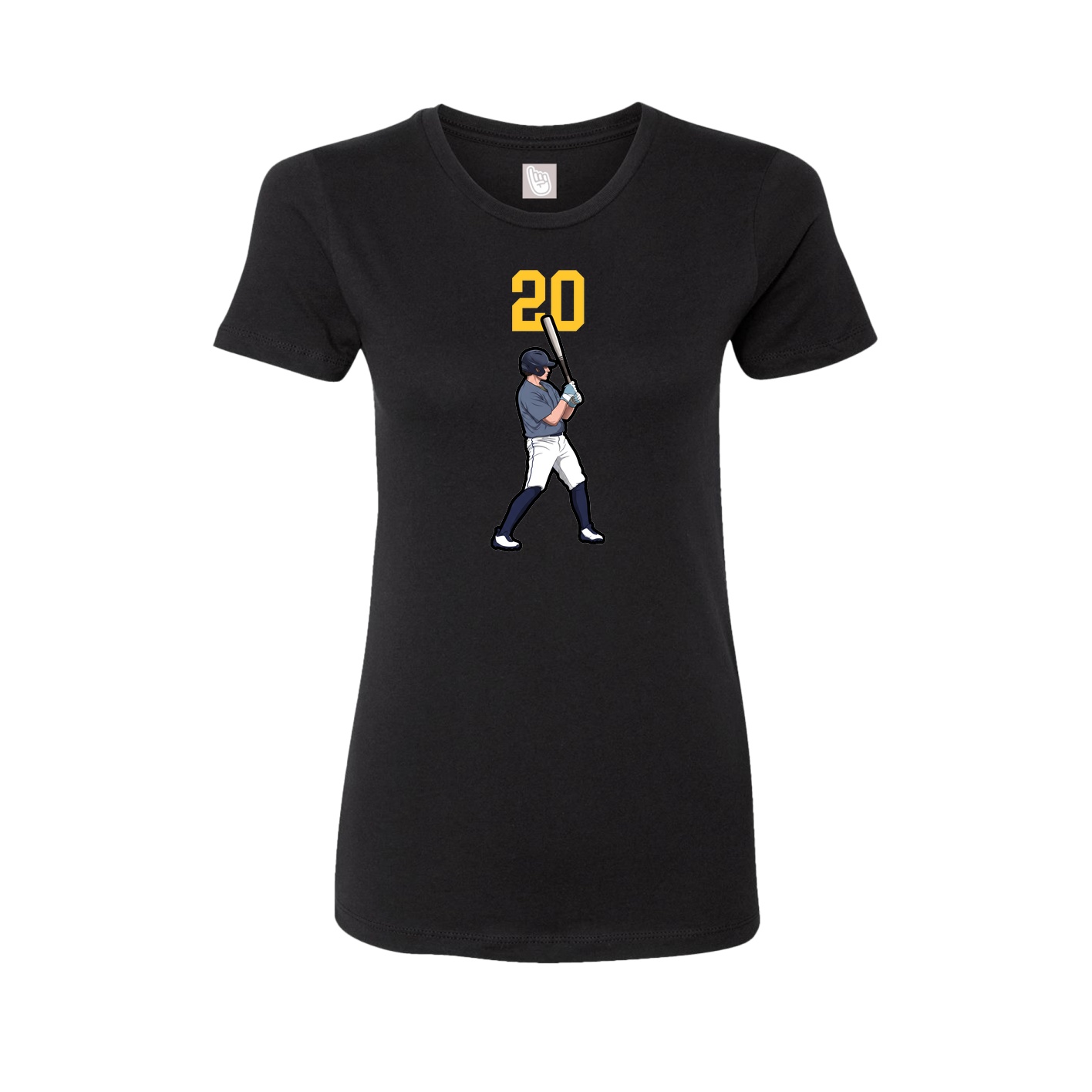 Womens Tee — Number Top in Black