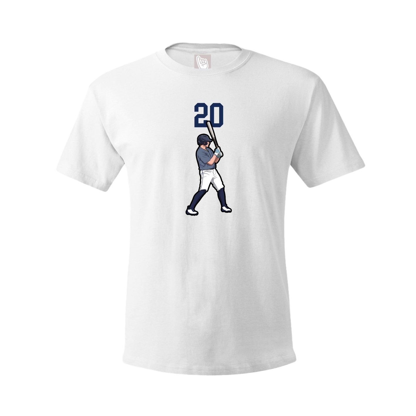 Youth Tee — Number Top in White