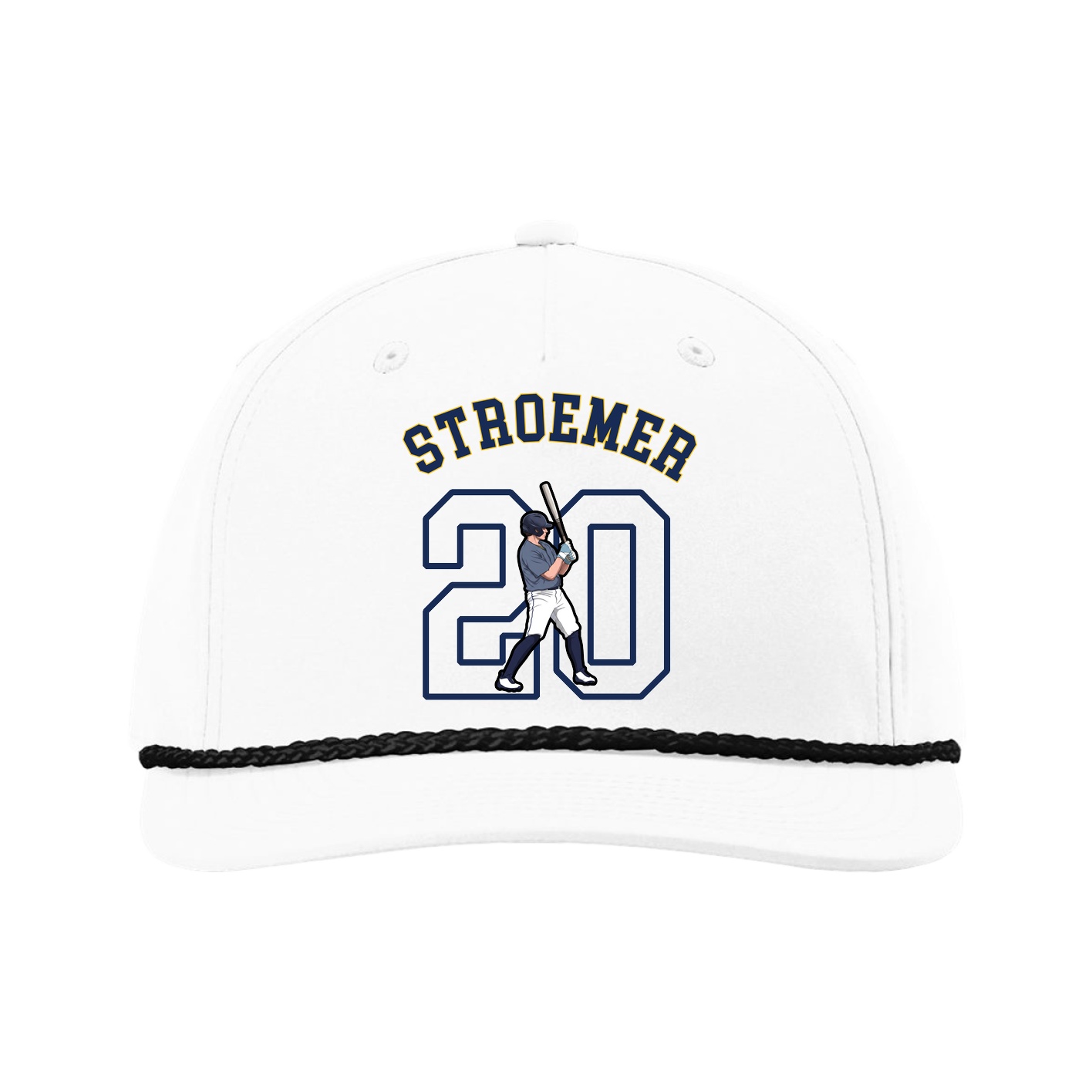 Five-Panel Classic Rope Cap — Shirsey Arch in White
