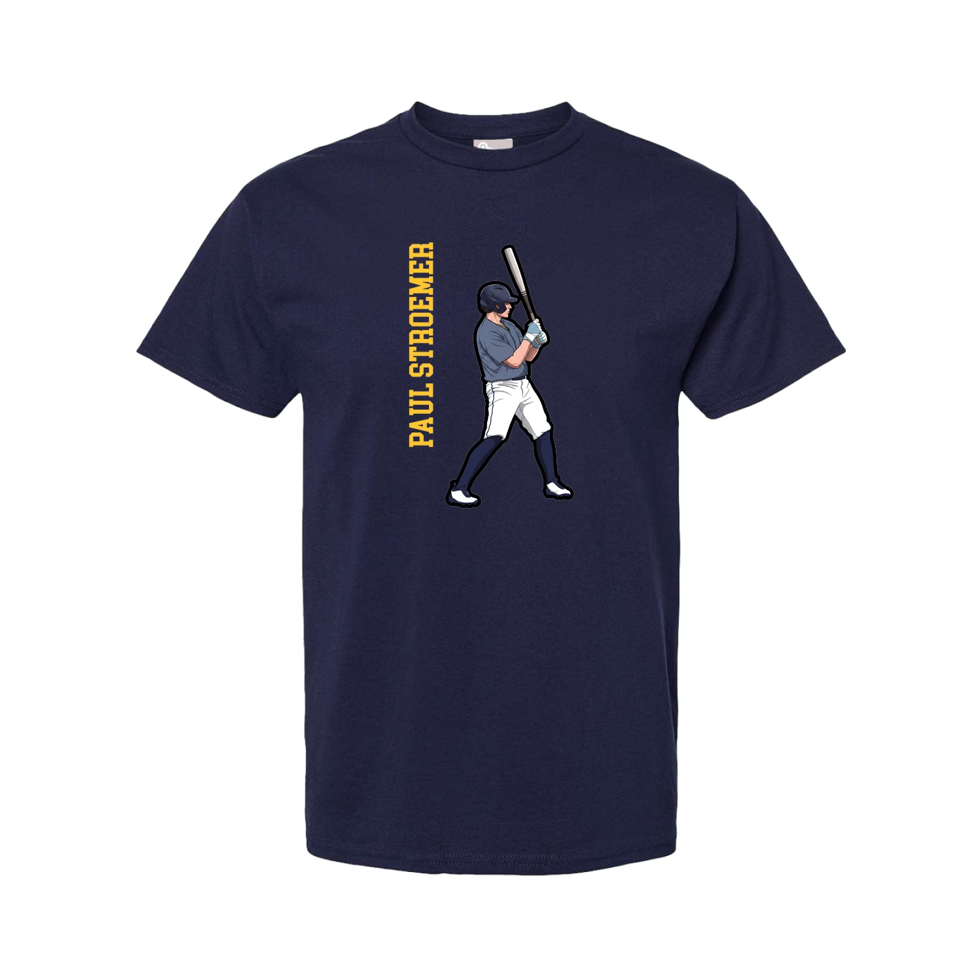 Youth Tee — Name Vertical in Navy