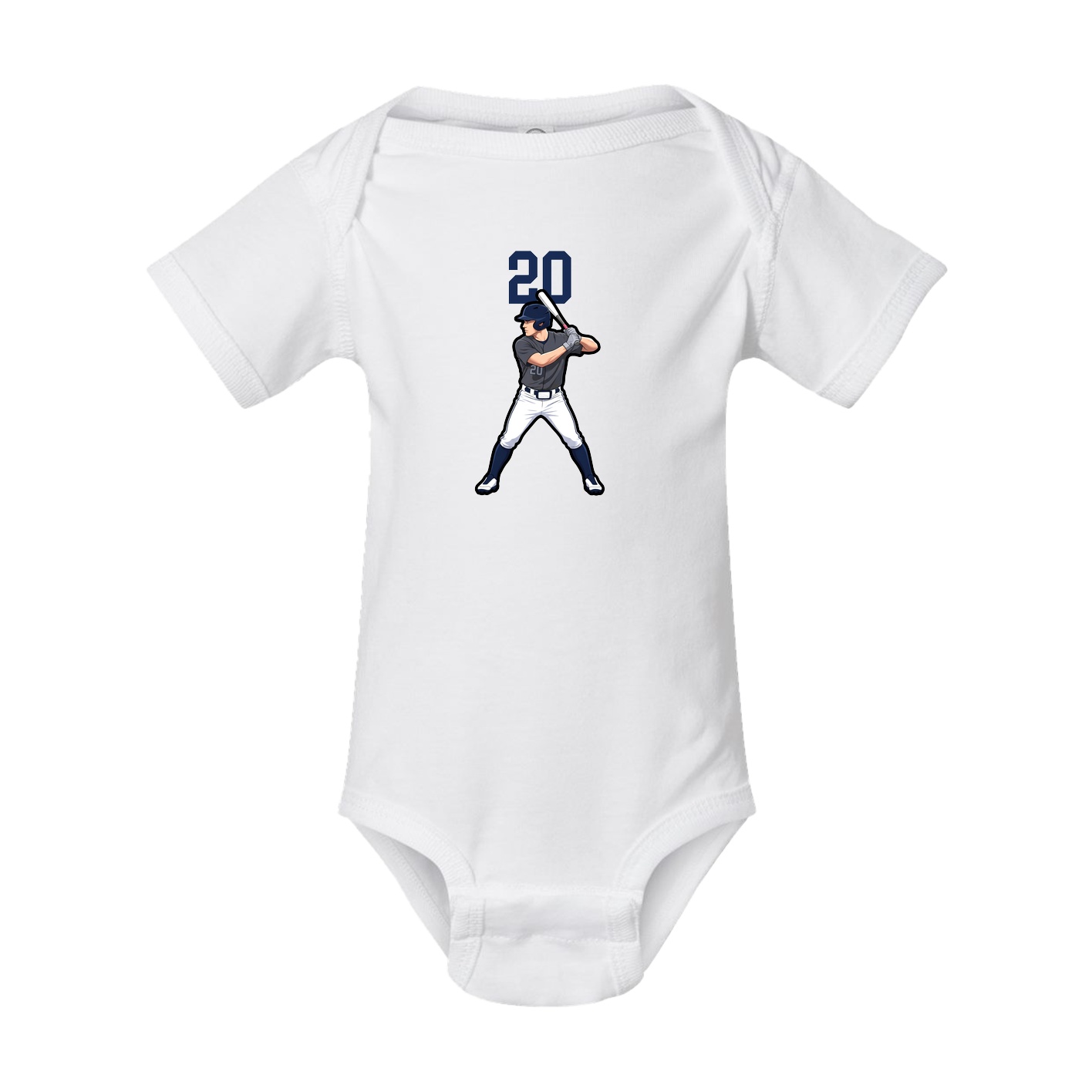 Baby Onesie — Number Top in White