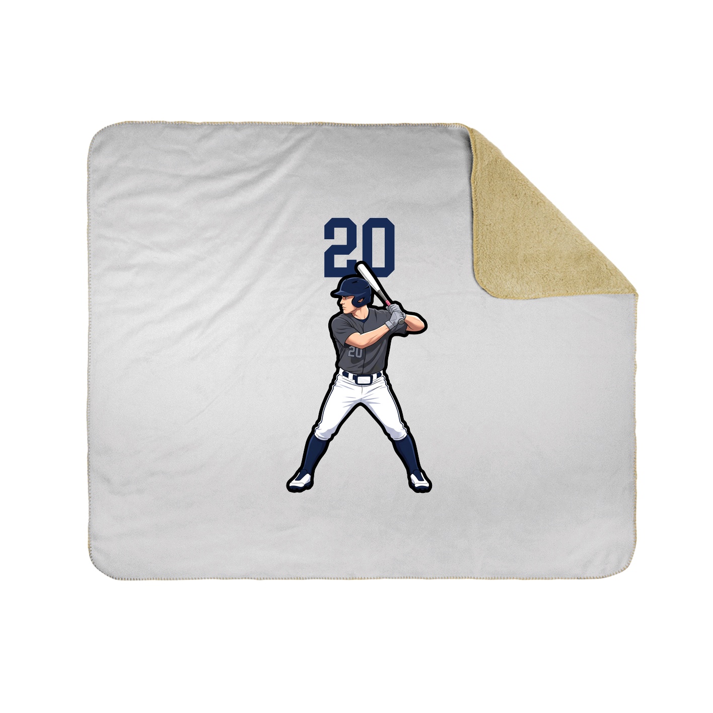Throw Blanket — Number Top in White