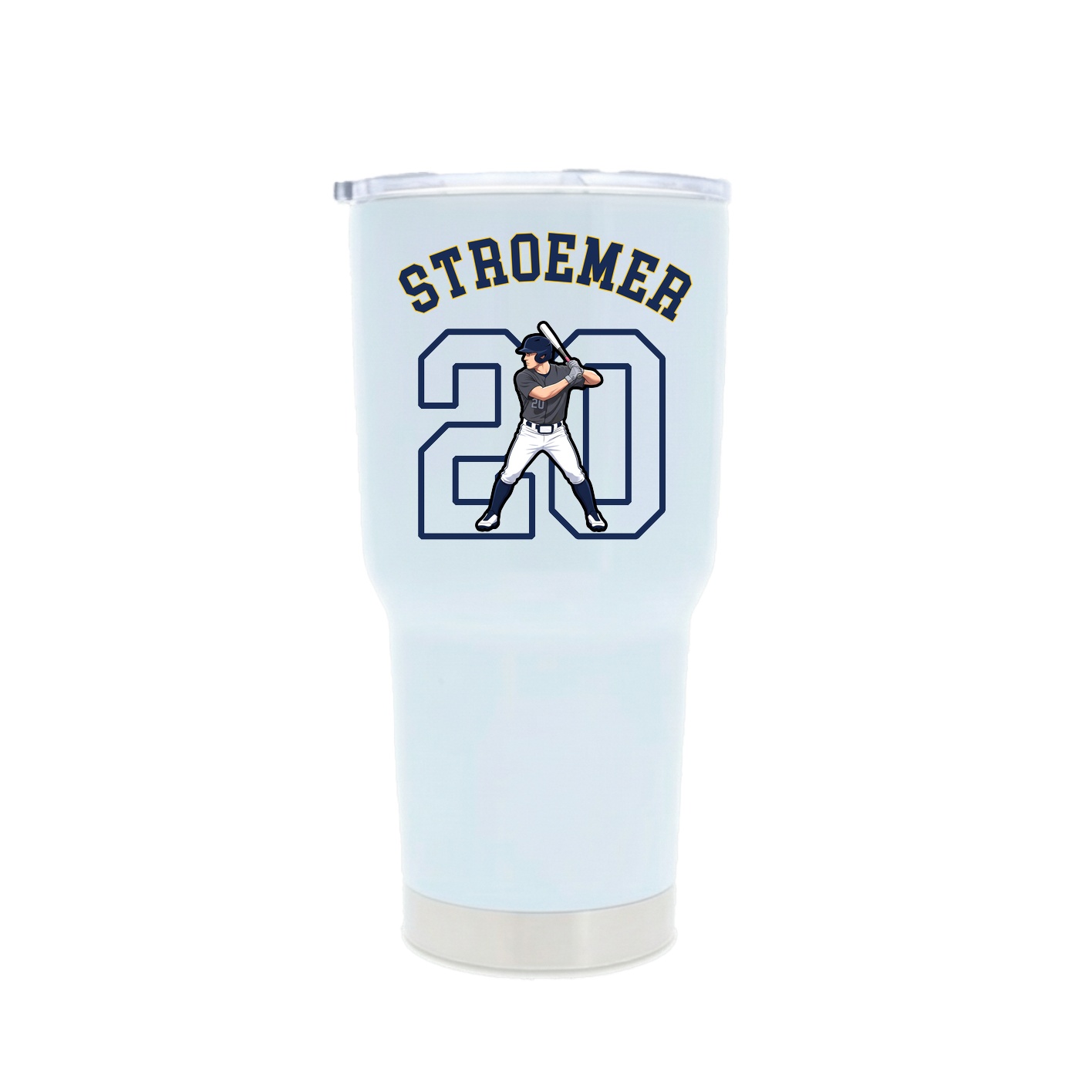30oz Stainless Steel Tumbler — Shirsey Arch in White