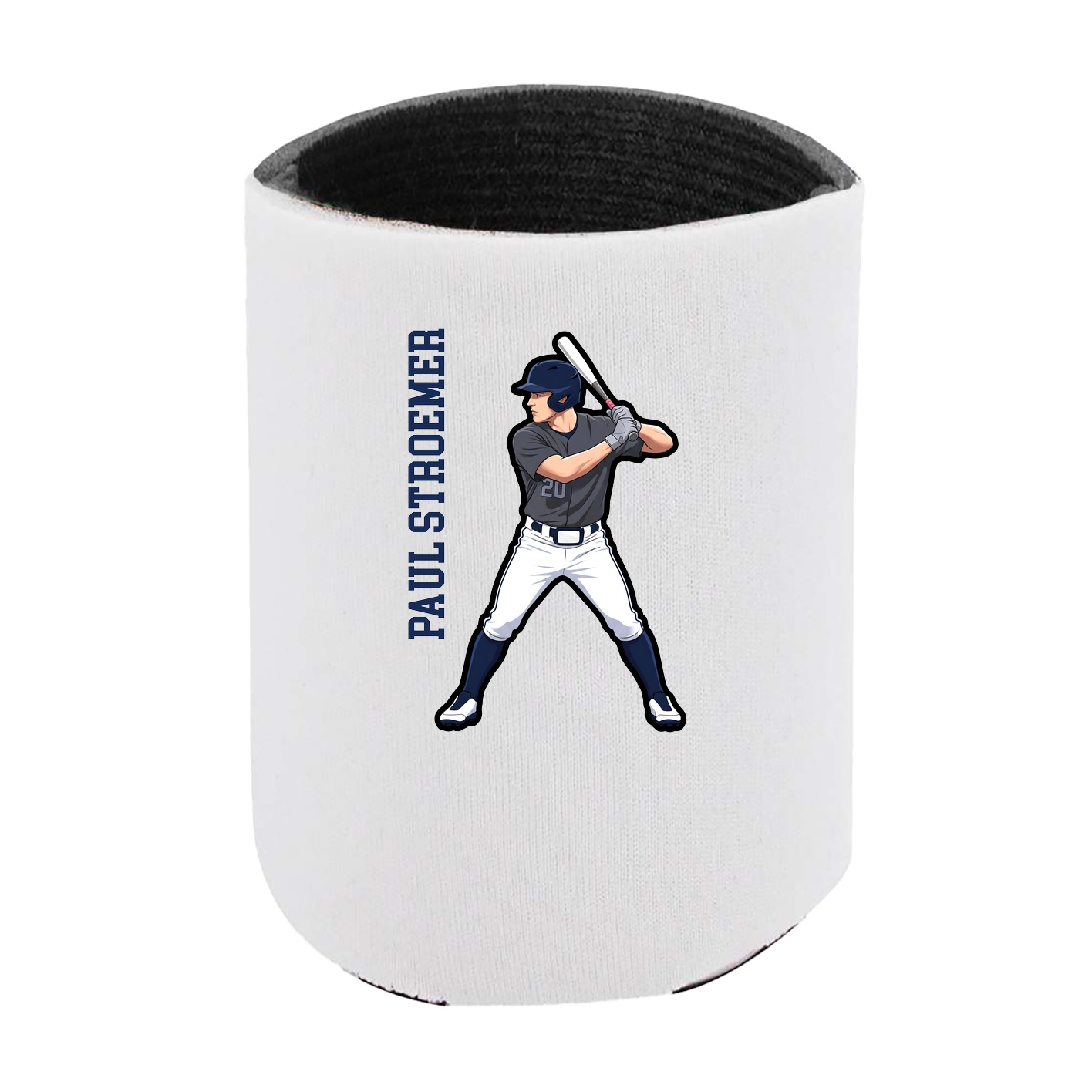 Can Holder — Name Vertical in White