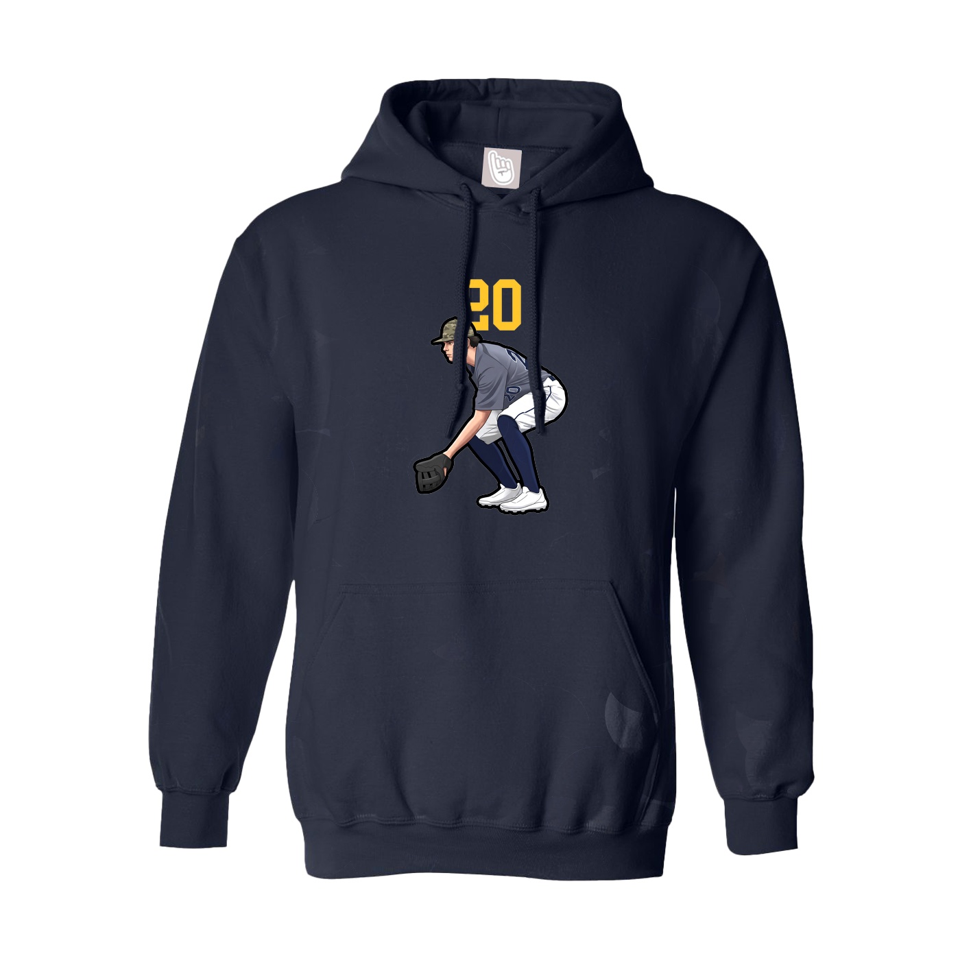 Youth Hoodie — Number Top in Navy