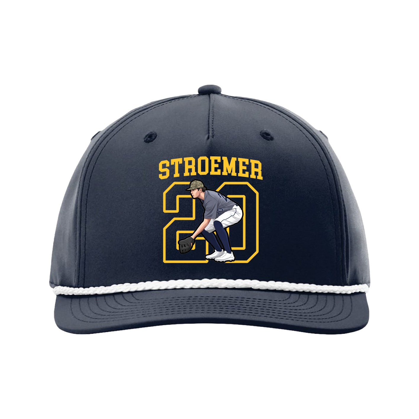Five-Panel Classic Rope Cap — Shirsey in Navy
