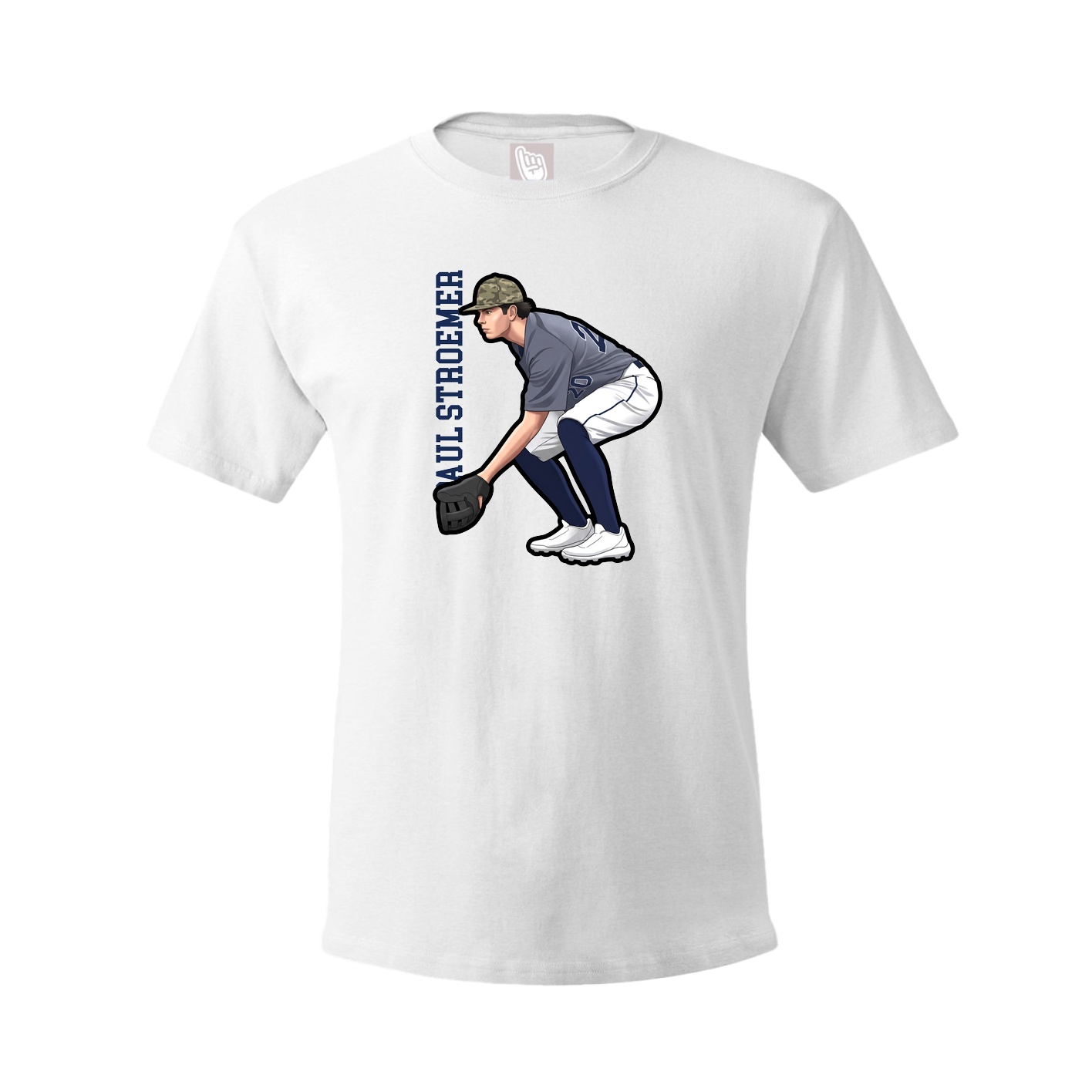 Youth Tee — Name Vertical in White