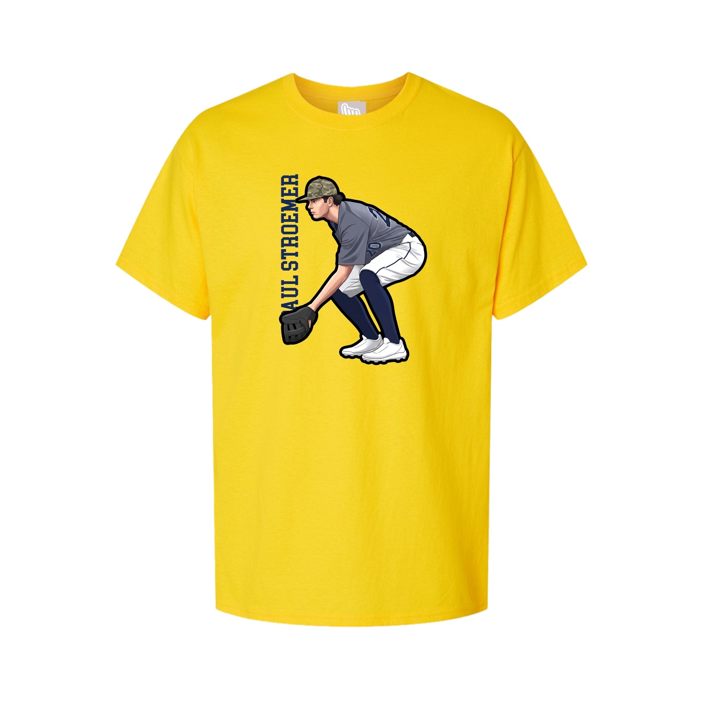 Youth Tee — Name Vertical in Gold